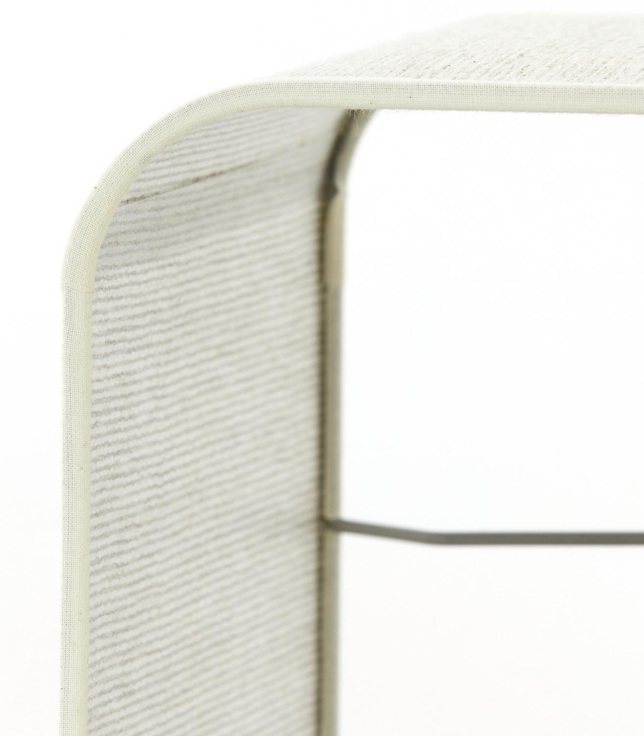 Light & Living Lampenschirm BRESKA, Perlweiß, Textil, Halterung aus Metall, B 20 x H 26 x T 20 cm