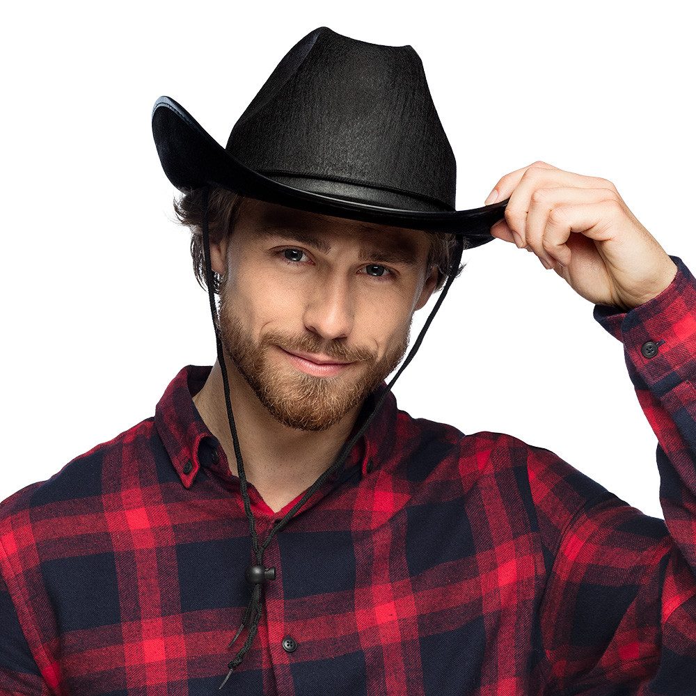 Boland Cowboyhut Cowboyhut Rodeo 59 cm Damen Herren Fasching Hut Farbauswahl Perfekt kombinierbar mit Cowboy- und Cowgirl-Kostümen