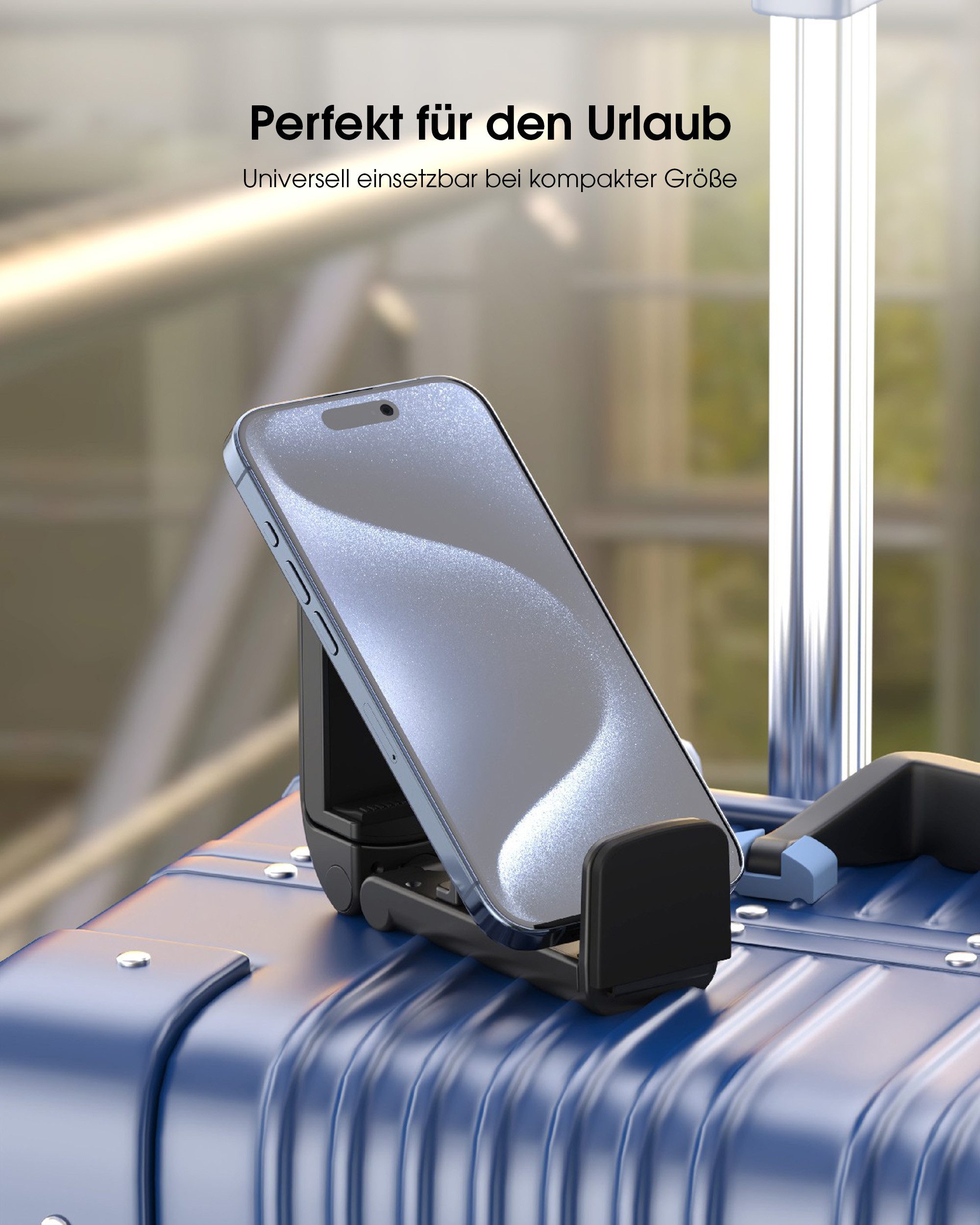 XLAYER Handy-Halterung TravelBuddy Handyhalterung I verstellbare Klemmhalterung I 360°Drehbar – Bild 4 von 5