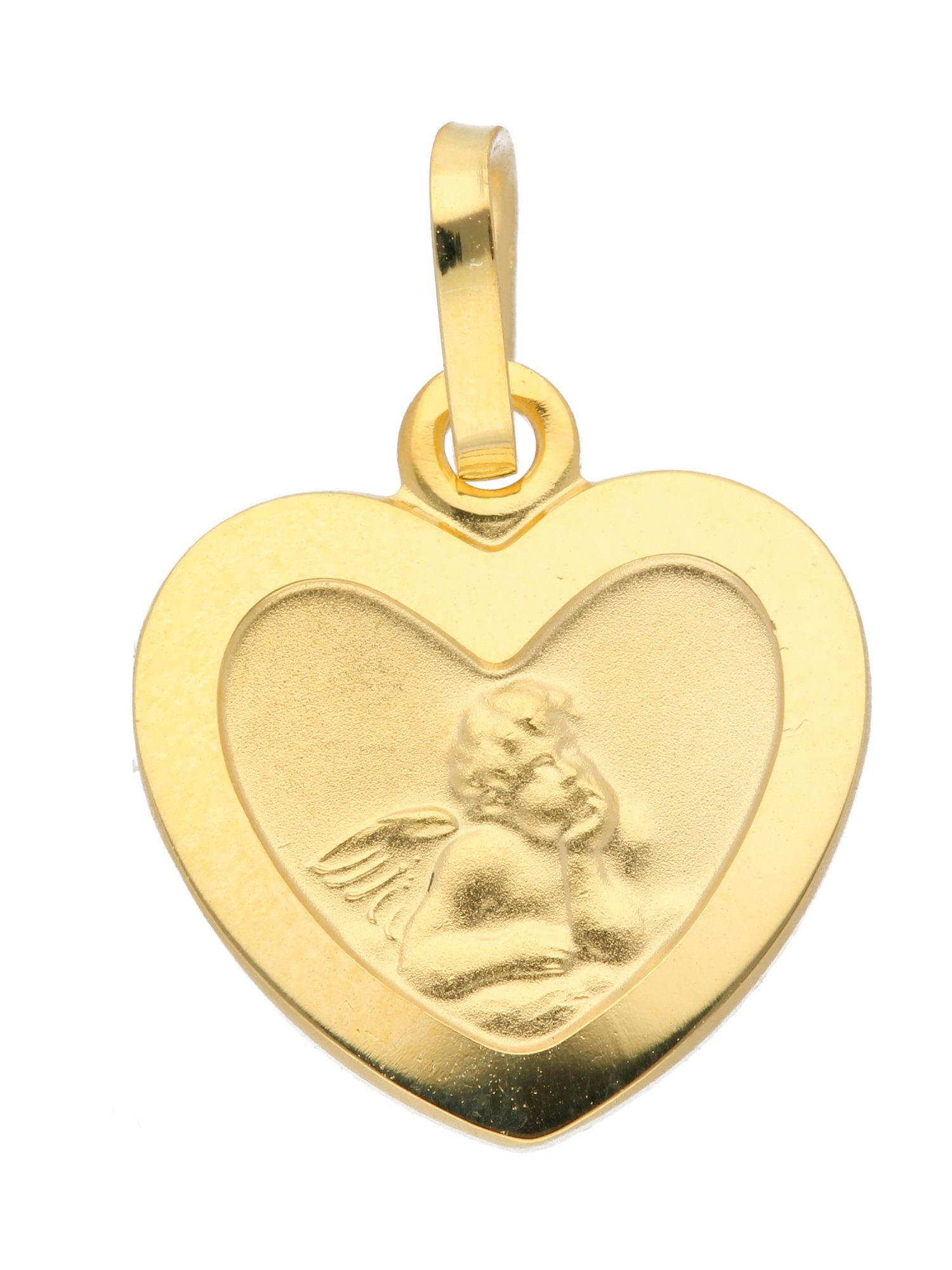 Adelia´s Kettenanhänger 585 Gold Anhänger Amor, Goldschmuck für Damen, Mit  Liebe gefertigt aus: 14 Karat ( 585 ) Gelbgold