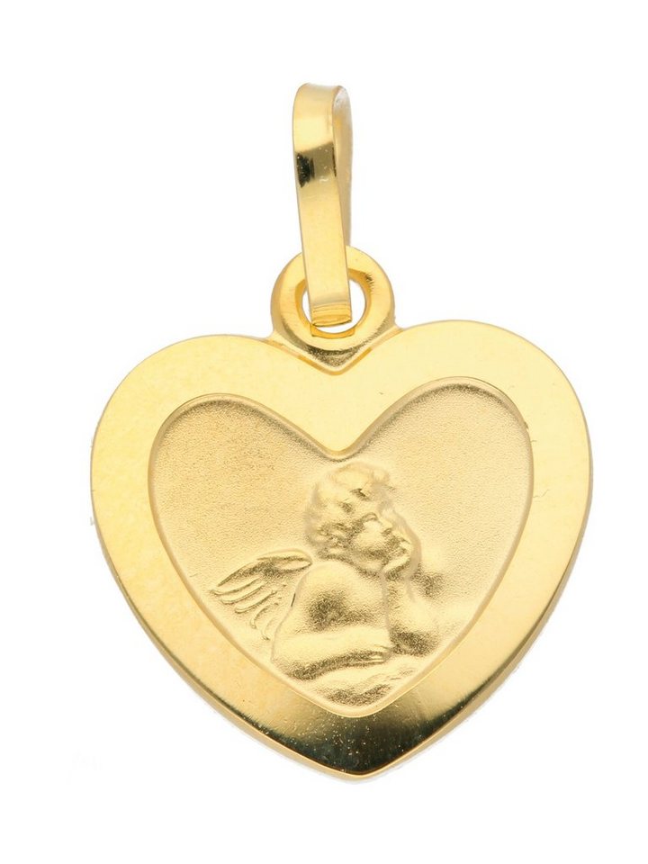 Adelia´s Kettenanhänger 585 Gold Anhänger Amor, Goldschmuck für Damen, Mit  Liebe gefertigt aus: 14 Karat ( 585 ) Gelbgold