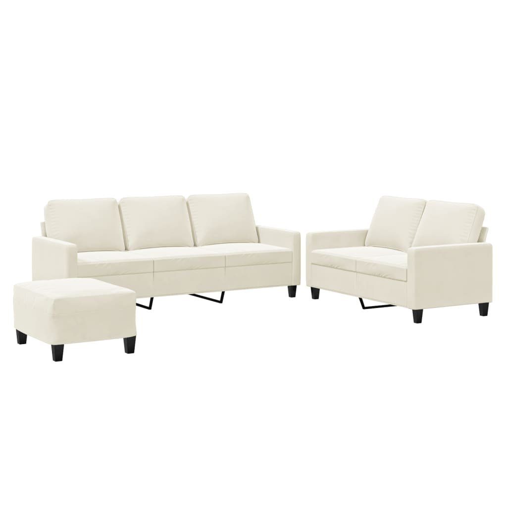 vidaXL Sofa 3-tlg. Sofagarnitur mit Kissen günstig online kaufen