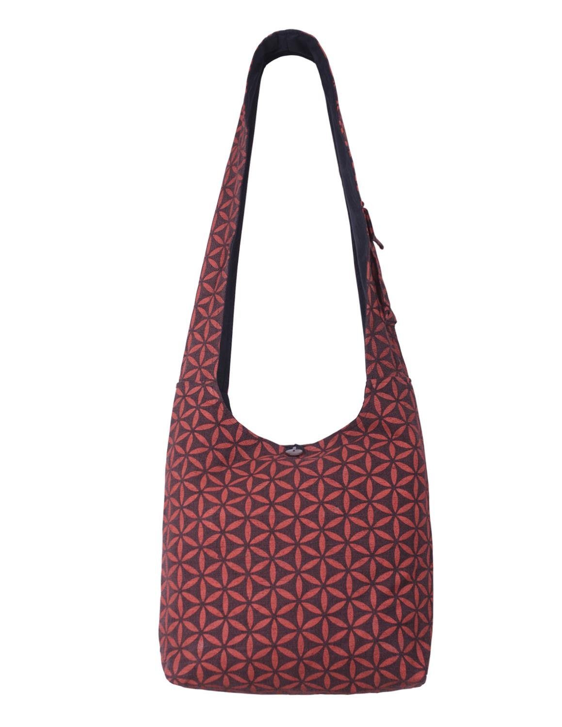 Vishes Shopper Umhängetasche Schultertasche Facetten Blumen, günstig online kaufen
