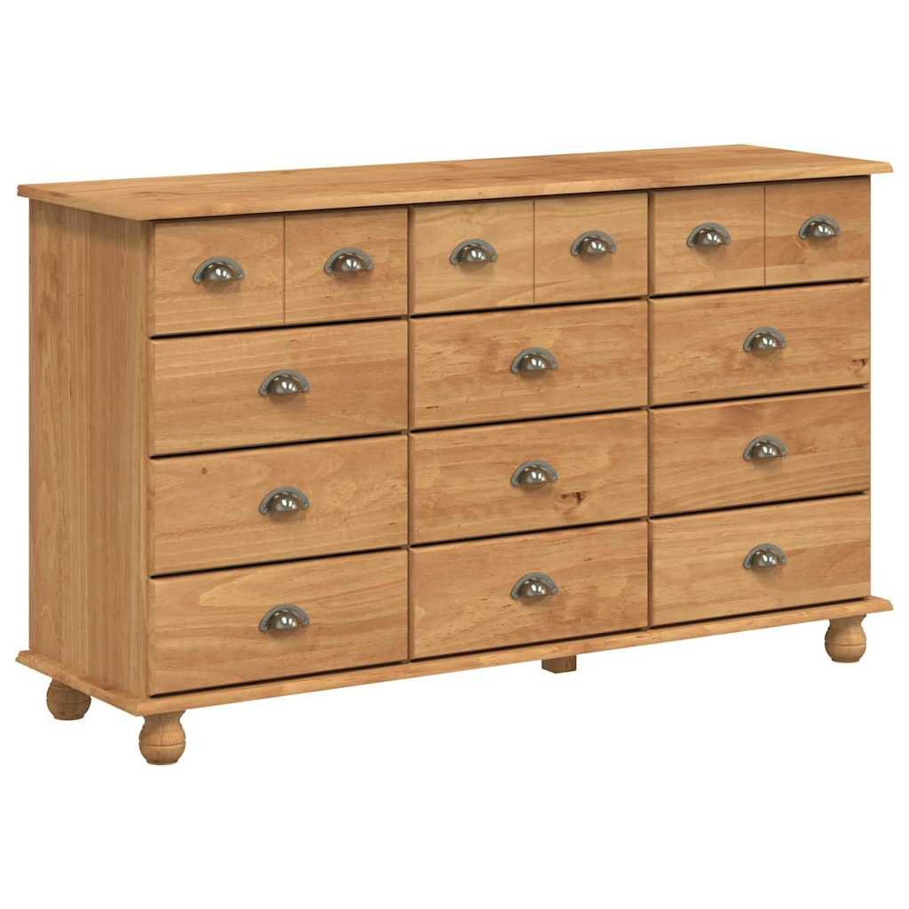 vidaXL Kommode Schubladenkommode mit Schubladen ASKIM Braun 79 x 40 x 133,5 cm (1 St)