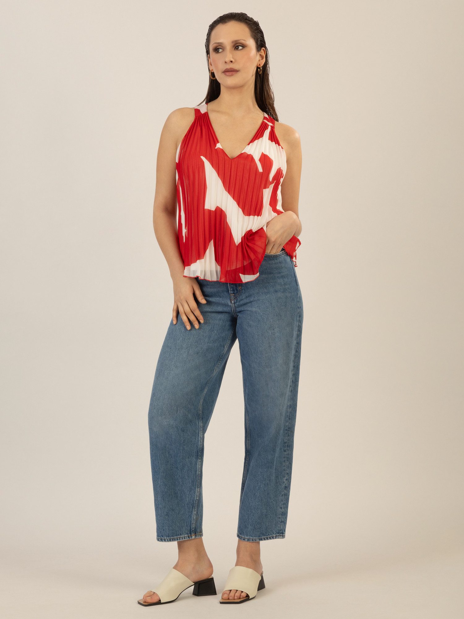 Apart Blusentop aus plissierten Chiffon, allover günstig online kaufen