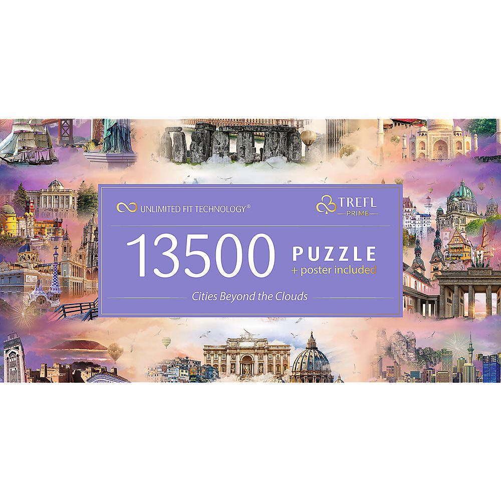 Trefl Puzzle Städte Jenseits der Wolken 13500 Teile Puzzle, 1500 Puzzleteile, Made in Europe