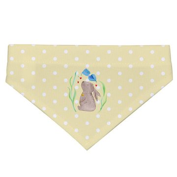 Mr. & Mrs. Panda Hundefliege Hase Blume - Gelb Pastell - Geschenk, Schwangerschaft, Kindergeburtst, Polyester