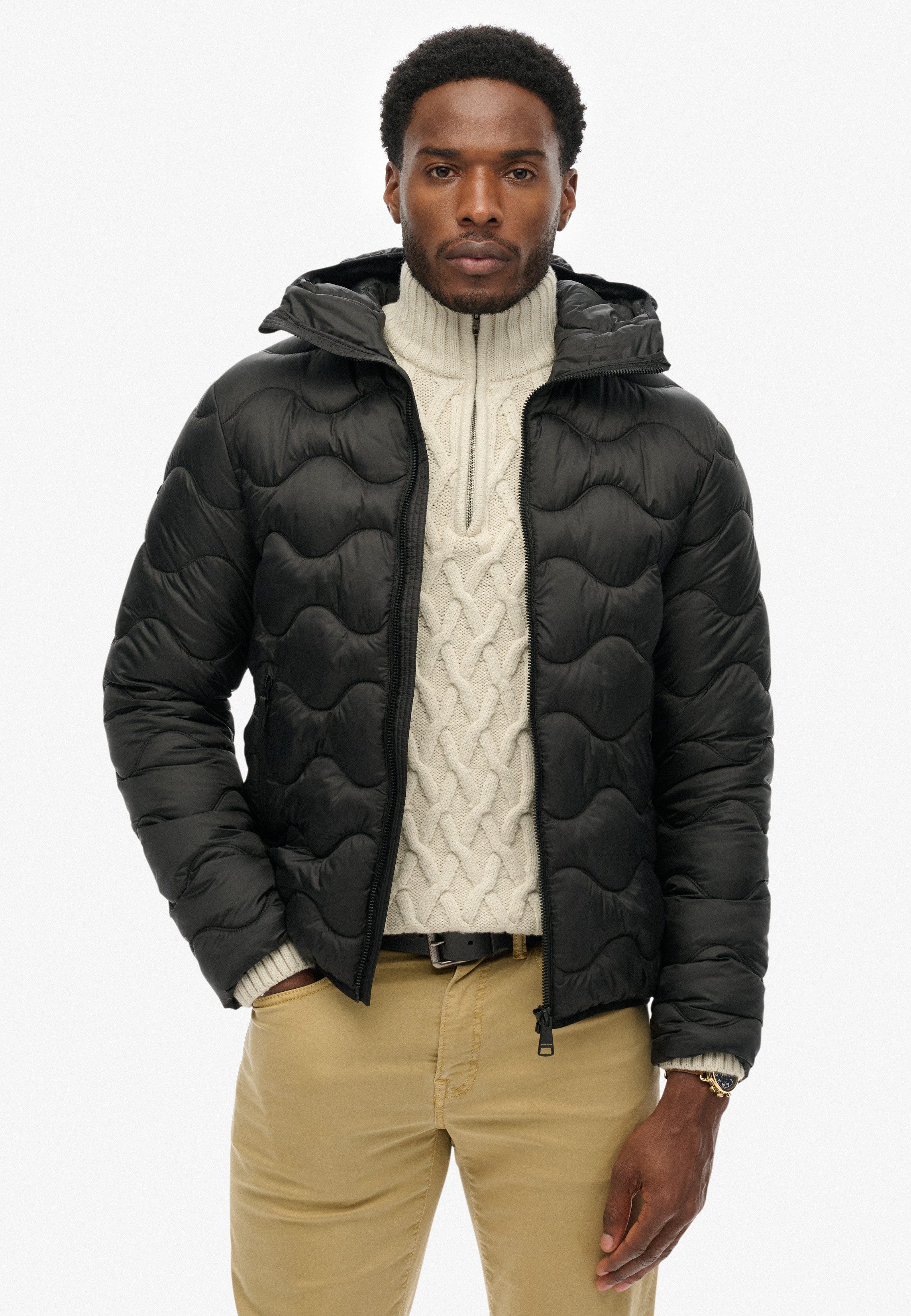 Superdry Steppjacke HOODED QUILTED WAVE PADDED günstig online kaufen
