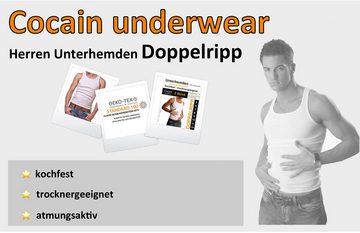 Cocain underwear Achselhemd Herren Unterhemden Doppelripp Achselhemd weiß (Spar-Pack, 2-St., kochfest) trocknergeeignet - kochfest - auch in Übergröße
