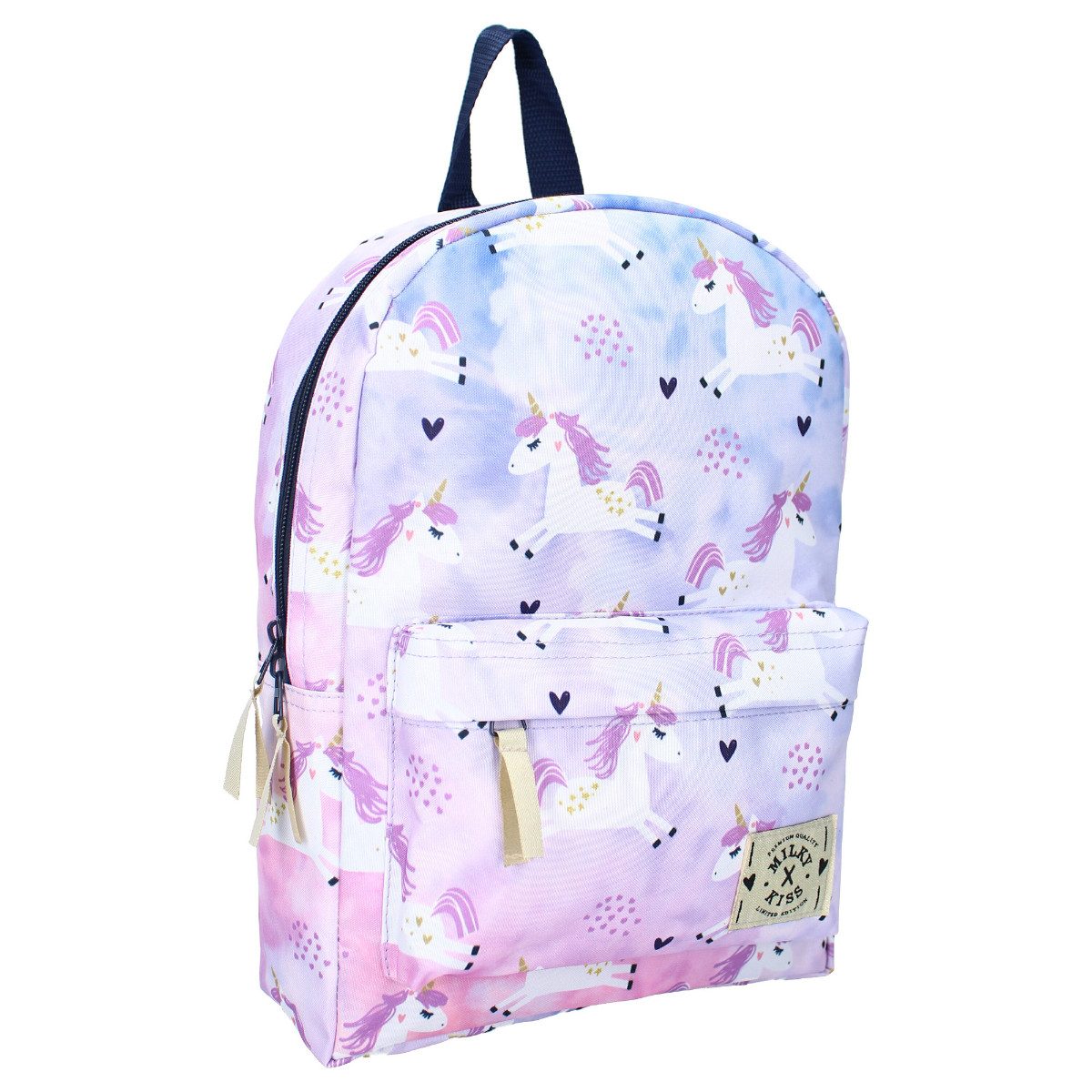 Kinderrucksack Milky Kiss Rucksack Schultasche Ombré mit Sternen & Einhörnern Bag