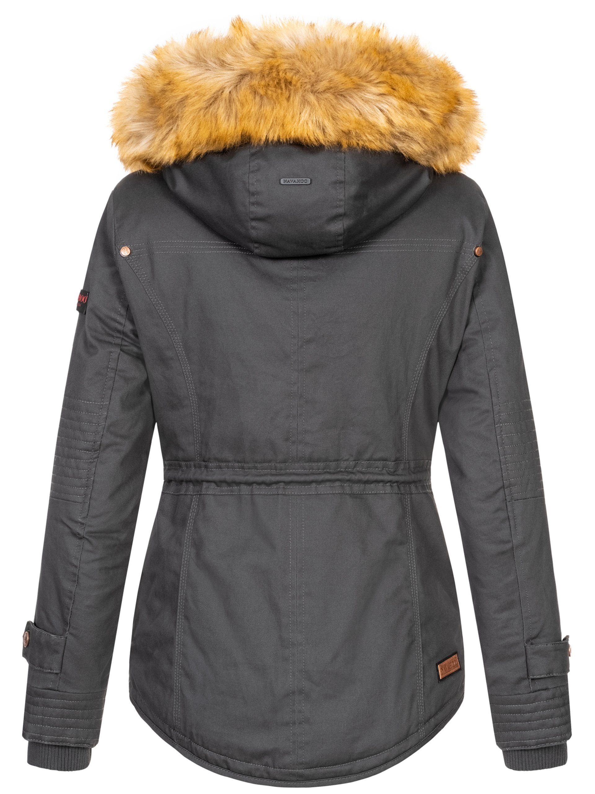 Navahoo Winterjacke Pearl mit warmem Teddyfell