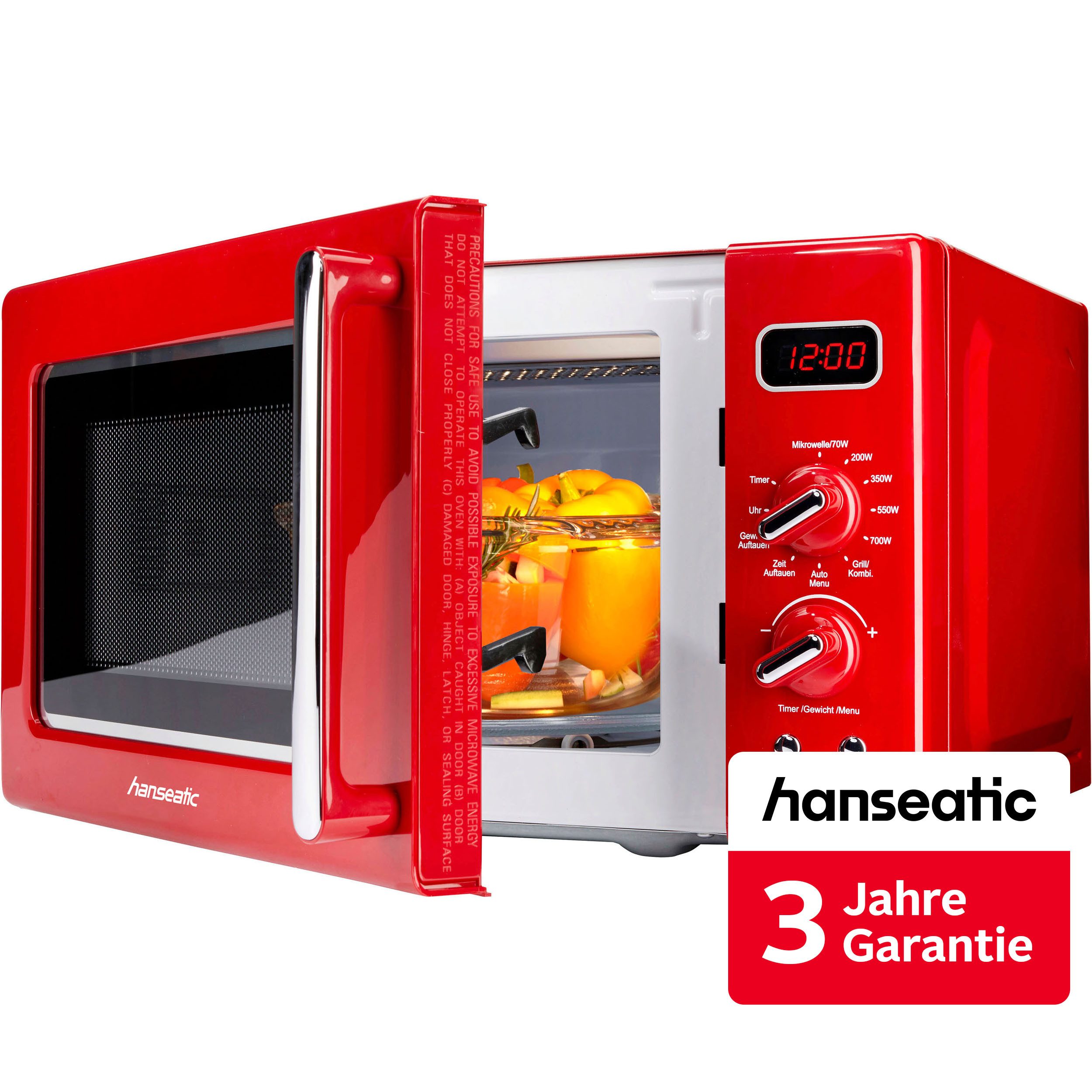 Hanseatic Mikrowelle AG720CE6-PM, Grill, Mikrowelle, 20 l, inkl. 3 Jahre Herstellergarantie