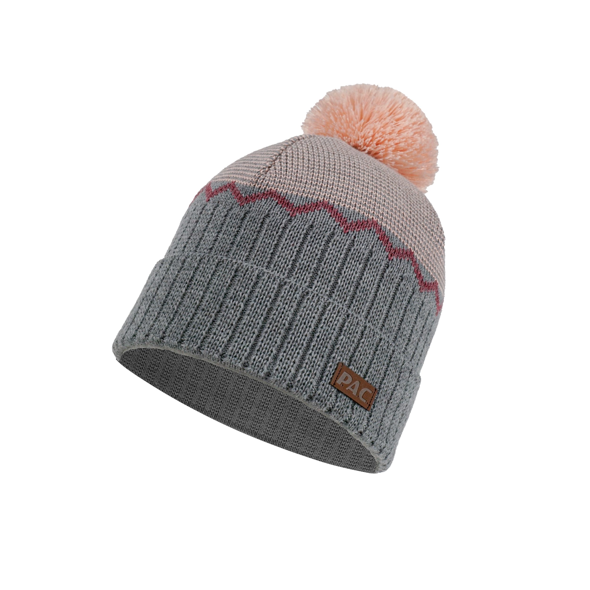 P.A.C. Beanie PAC Nature Akela Merino Pom Beanie GREY