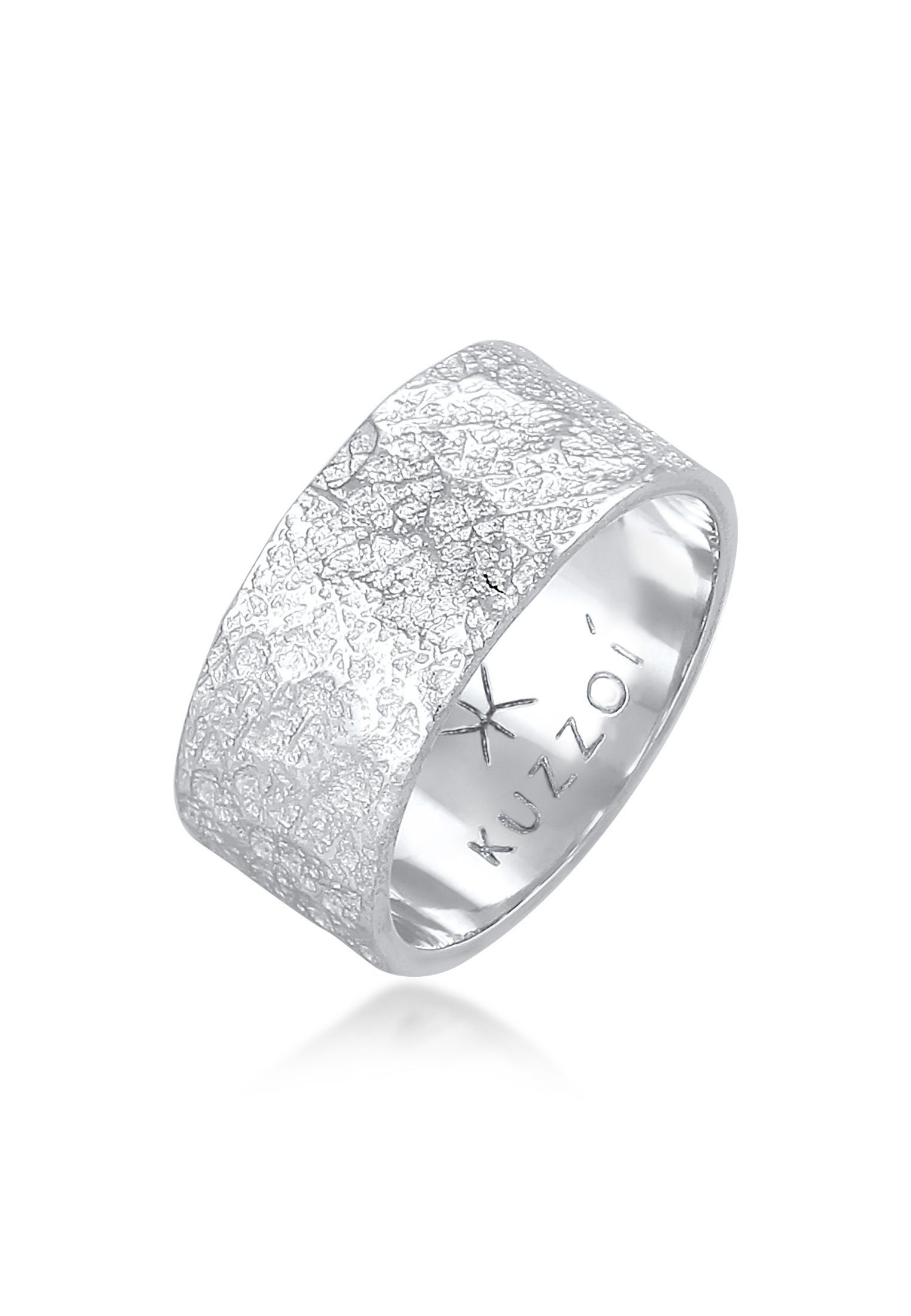 Silberring Herren Bandring Organic Struktur 925 Silber