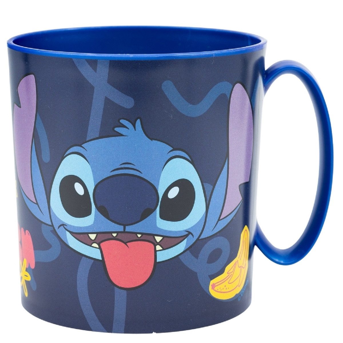 Lilo & Stitch Becher - Mikrowellengeeigneter Kunststoffbecher 390 ml – für Kinder, 1-tlg., perfekt für die Kinder, ideal für Outdoor