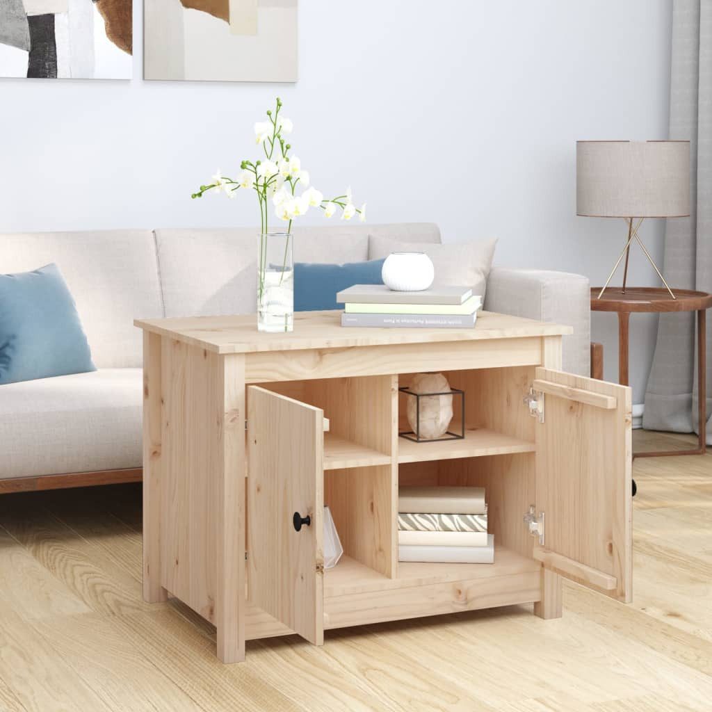 vidaXL Couchtisch Couchtisch 71x49x55 cm Massivholz Kiefer (1-St)