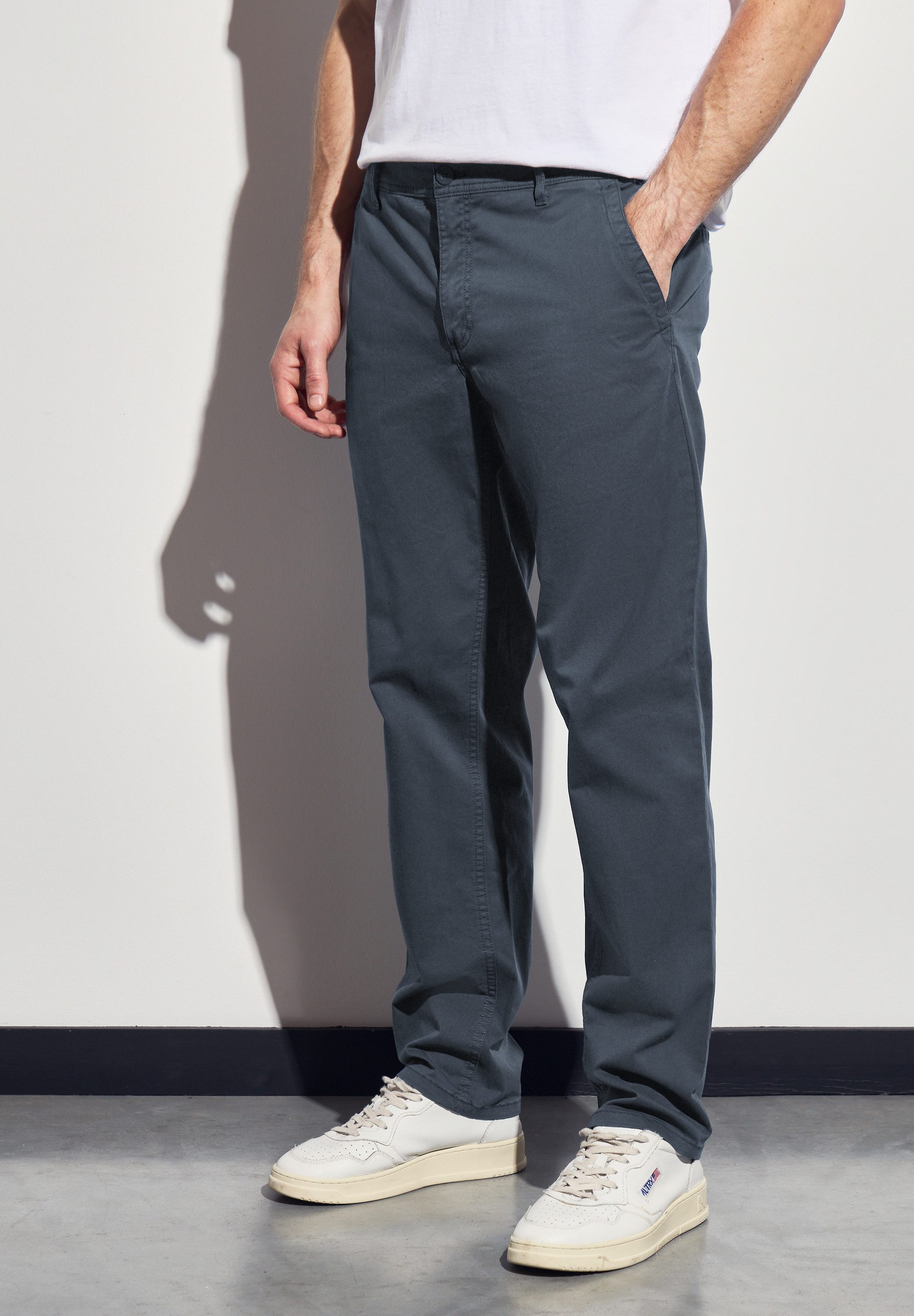 STREET ONE MEN Chinohose aus Baumwolle günstig online kaufen