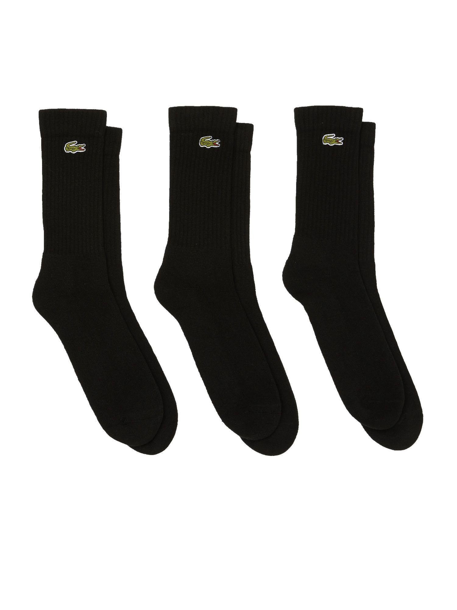 Lacoste schwarz Permanent Socken Dreierpack Socken (3-Paar) hohe Socken Offer