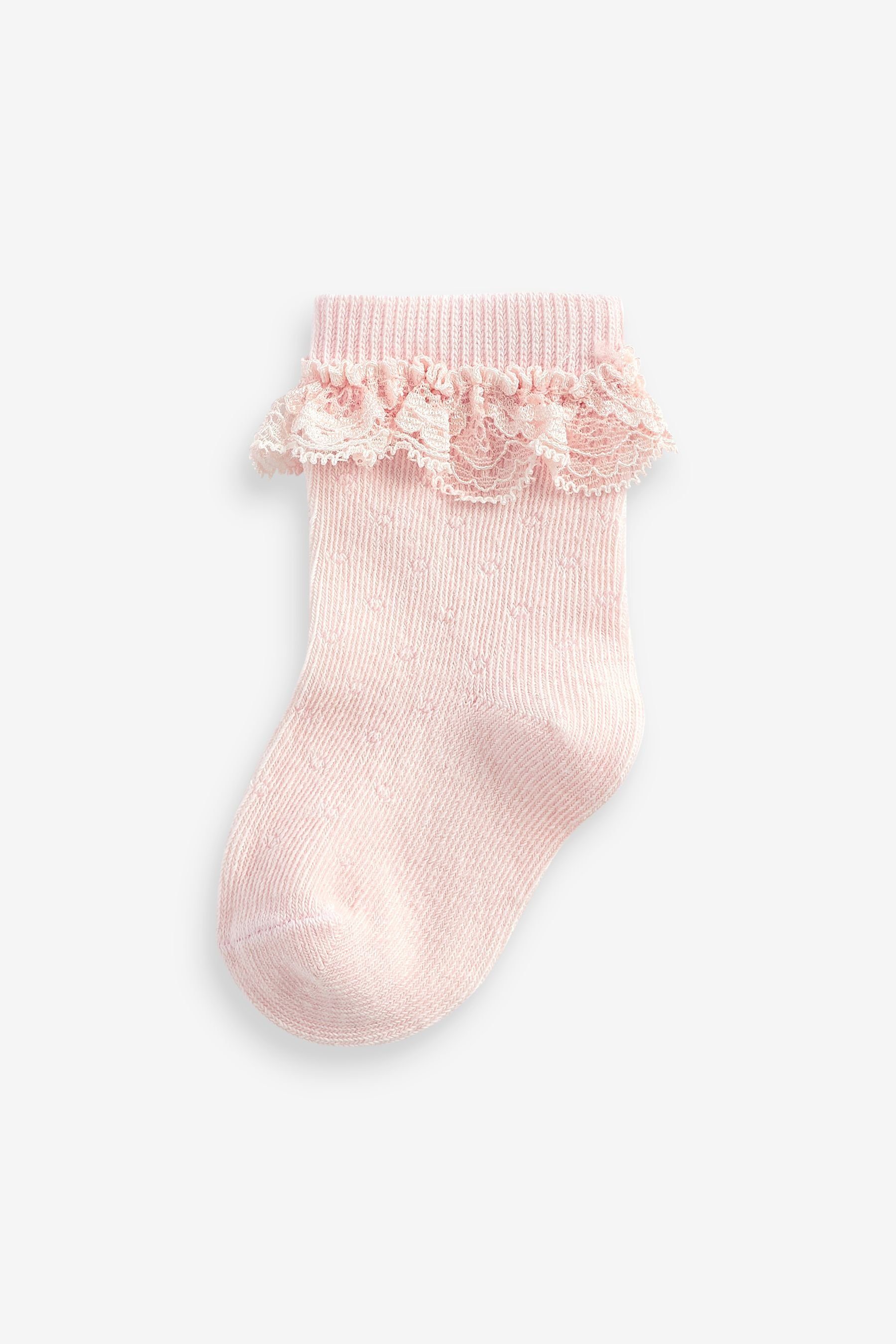 Kurzsocken (3-Paar) Next Babys, Rüschensocken 3er-Pack für