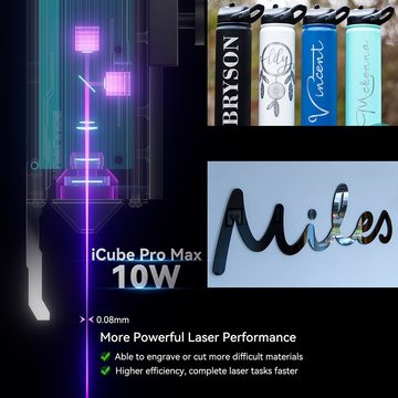 SCULPFUN Graviergerät iCube Pro Max 10W, 220 V, 10 W, 0,08mm Laserpunkt, 10000mm/min Graviergeschwindigkeit