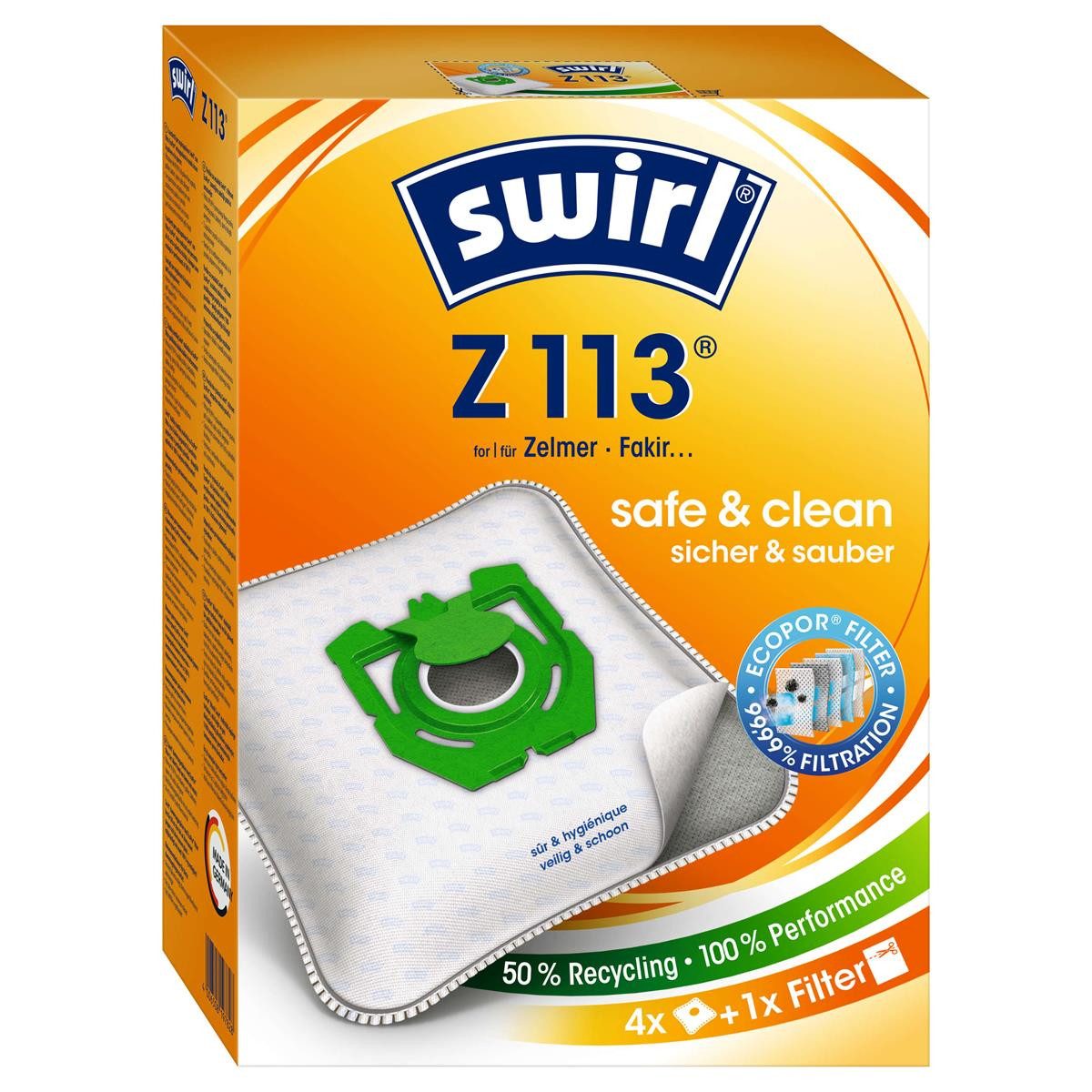 Swirl Staubsaugerbeutel Swirl Z 113 MP Plus AirSpace Staubsaugerbeutel Staubbeutel Microvlies