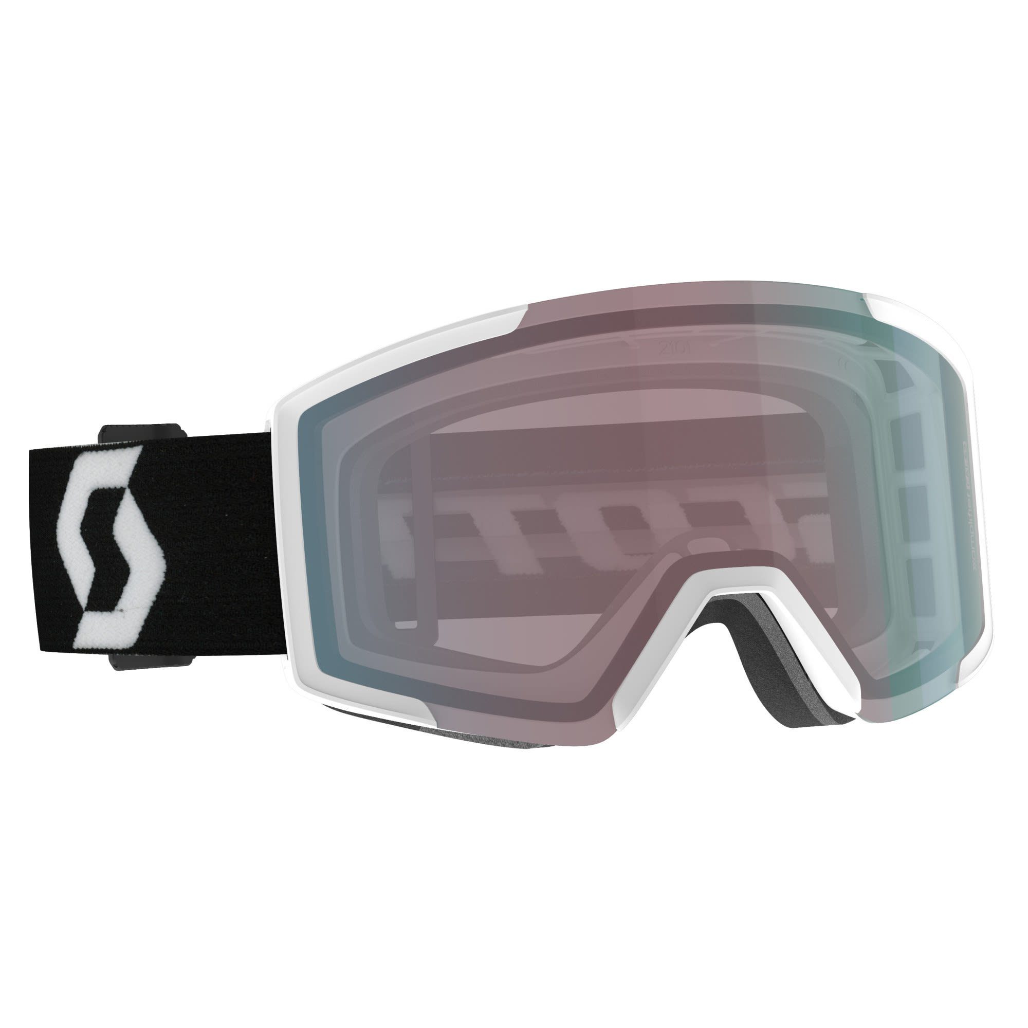 Scott Skibrille Scott Shield Goggle Accessoires Team White - Black - Enhancer Aqua Chrome