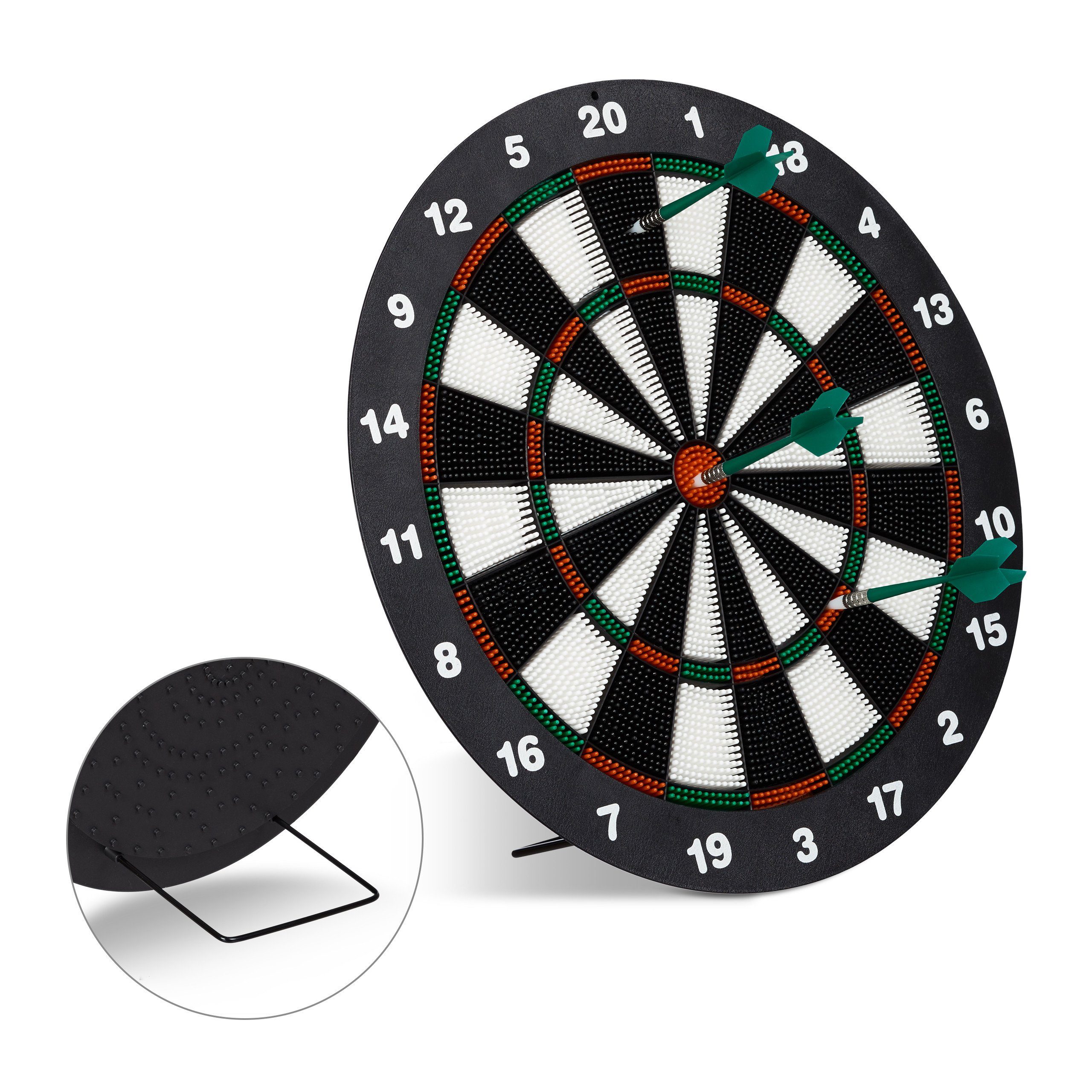 relaxdays Dartscheibe Soft Darts 42 cm