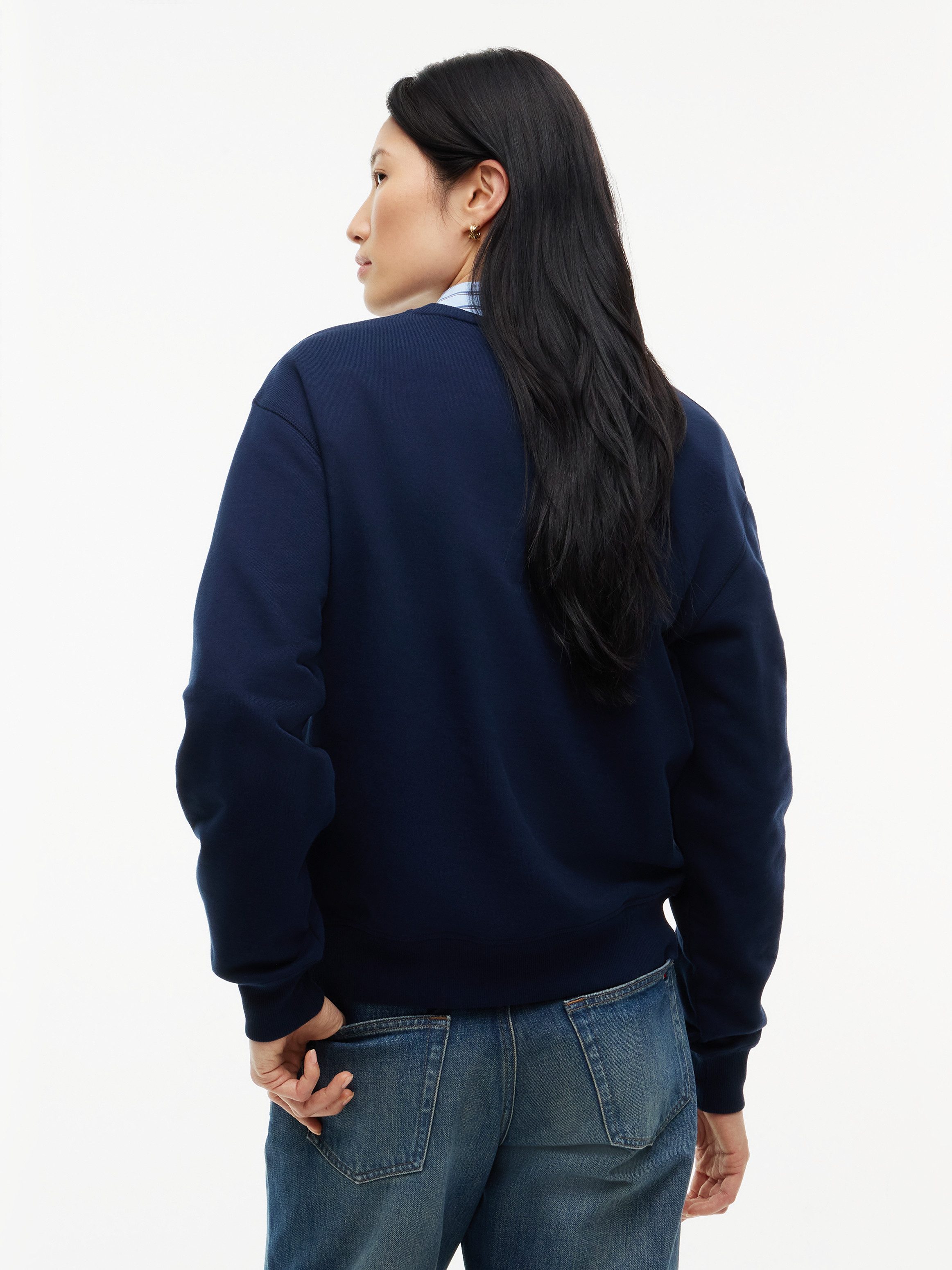 Tommy Hilfiger Sweatshirt SCRIPT TERRY MDRN C-NK SWTSHIRT Baumwolle