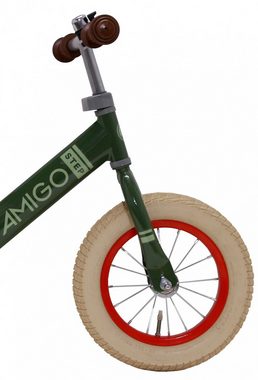 AMIGO Laufrad 12 Zoll Laufrad für Kinder • Grün • Alter 2+