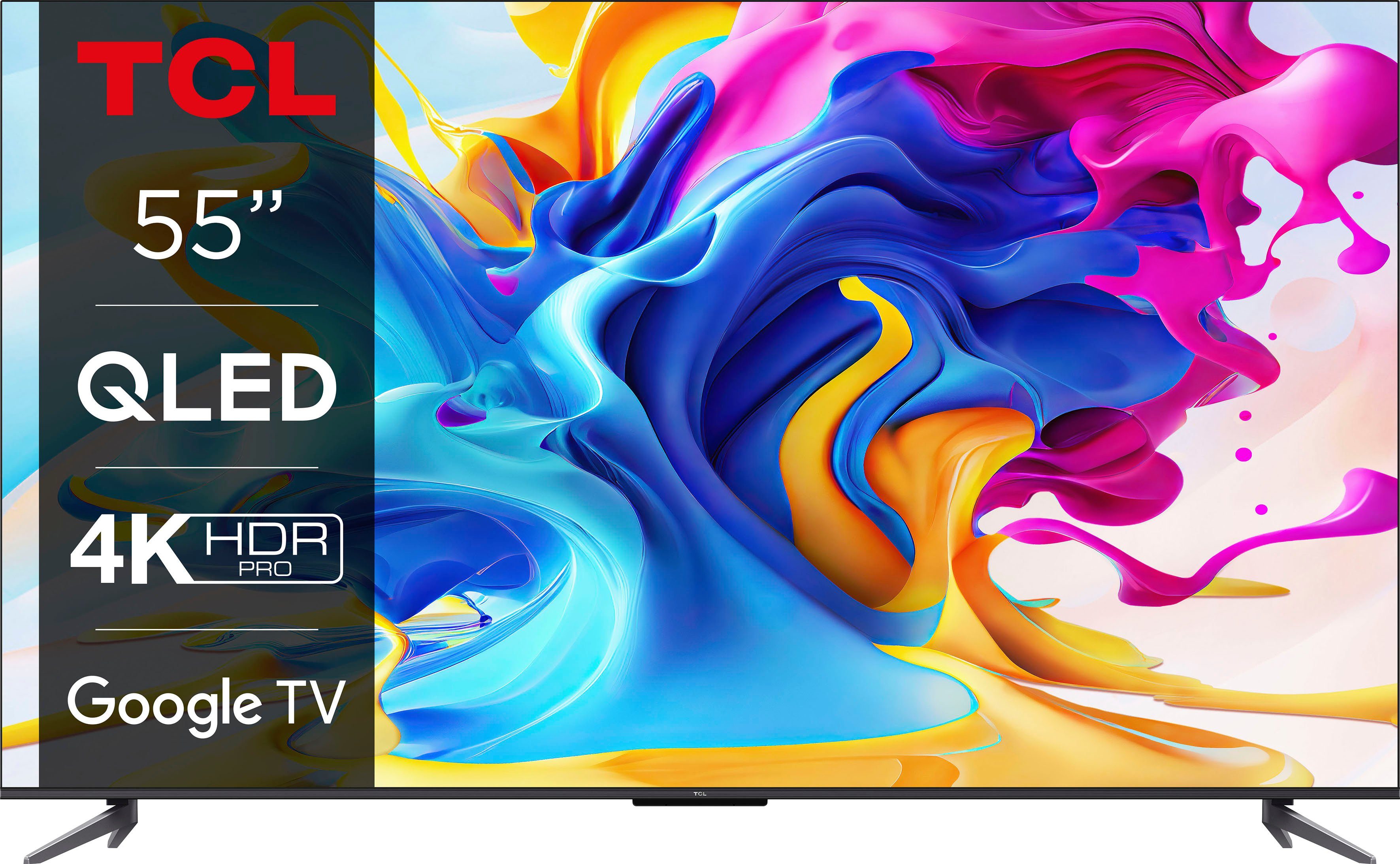OLED-Fernseher TV, 4K 55C643 Ultra Smart-TV) Zoll, cm/55 Google (139 TCL HD,