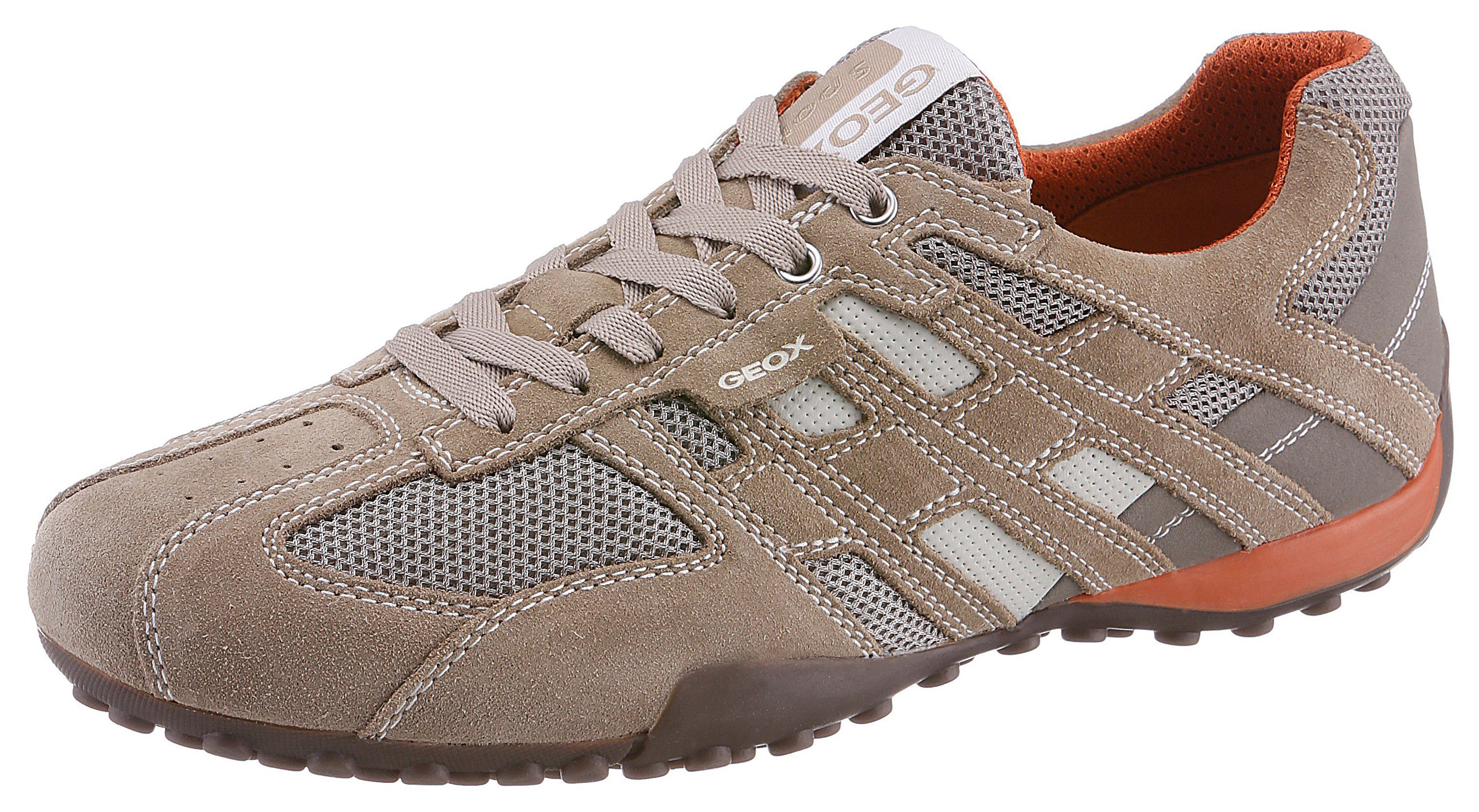 Geox Snake Sneaker im Materialmix mit Geox Spezial Membrane beige