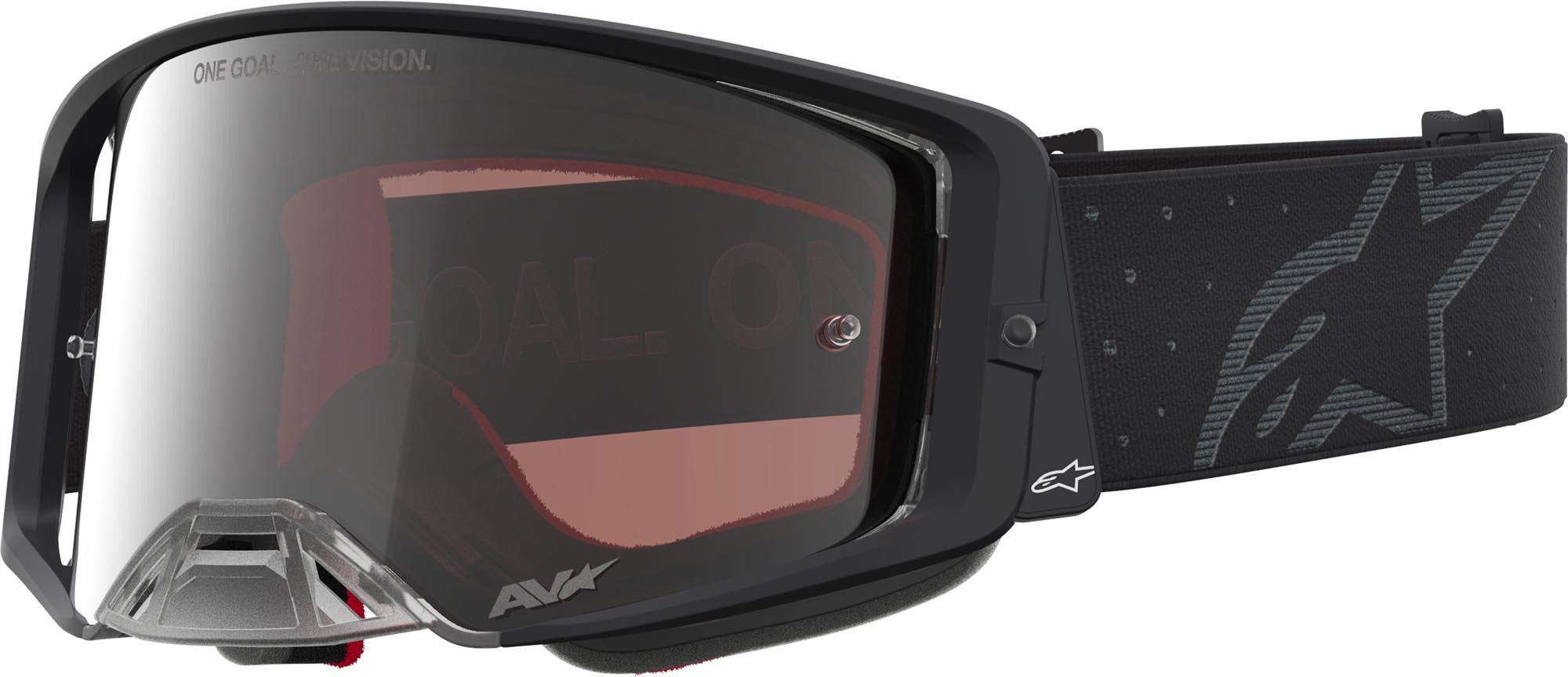 Alpinestars Motorradbrille Supertech Cloak Mirror Motocross Brille, Mit Band,Verspiegelt
