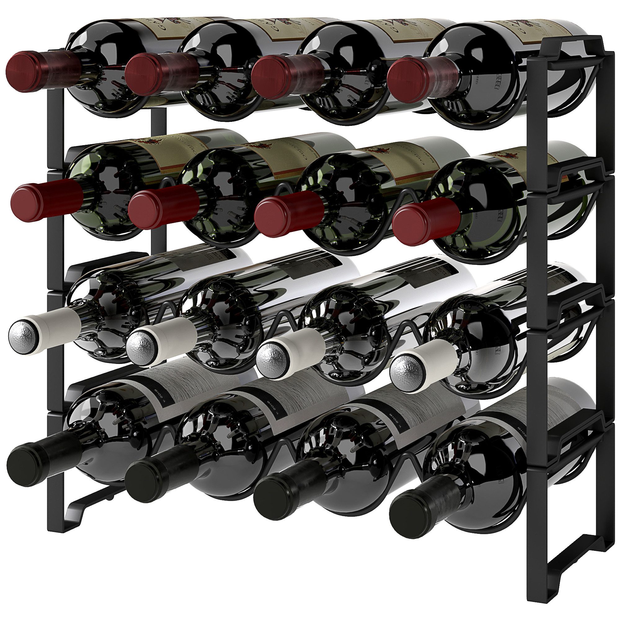 furnicato Weinregal 4-stufiges Weinregal, freistehendes Regal günstig online kaufen