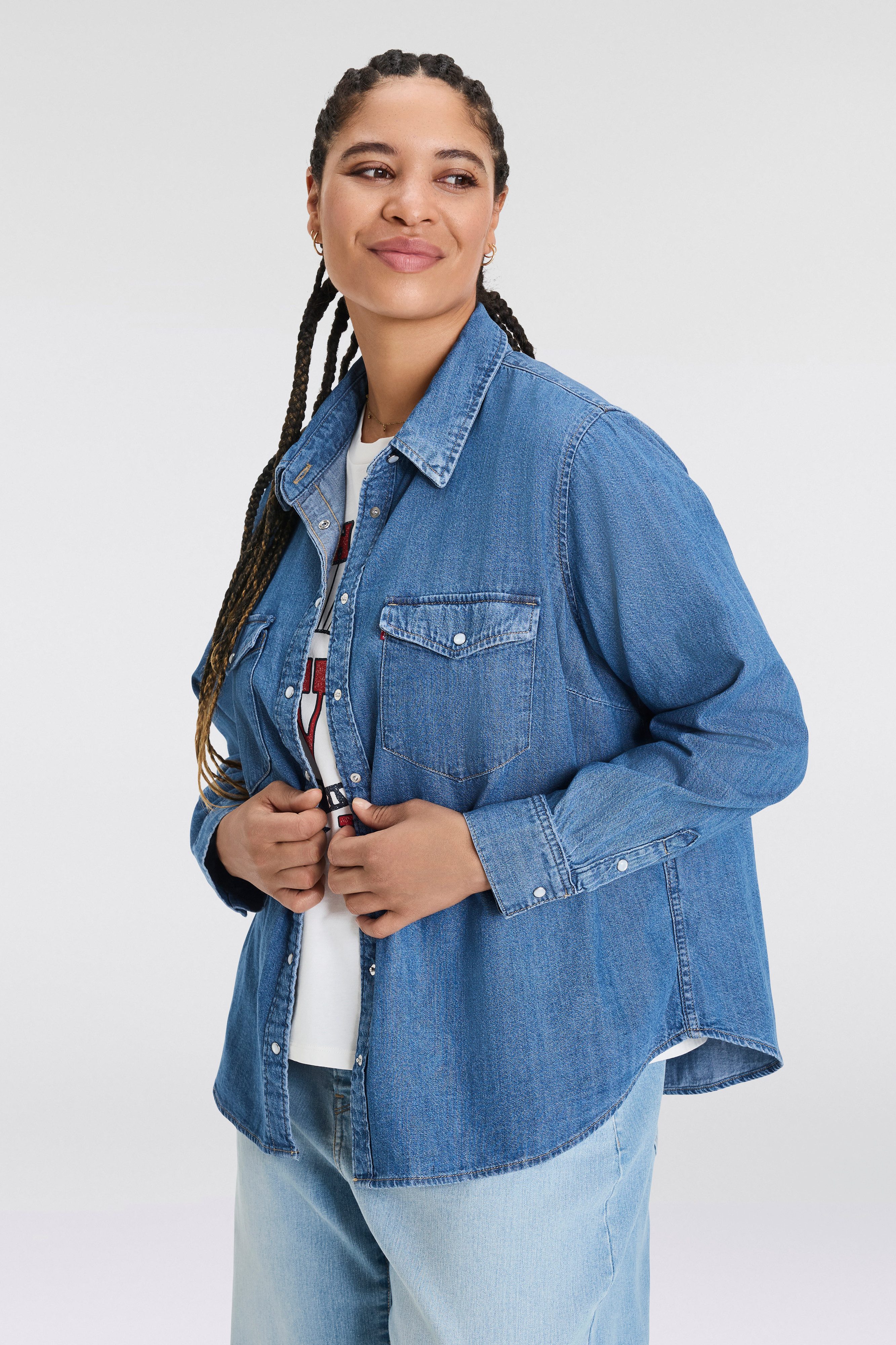 Levi's® Plus Jeansbluse ESSENTIAL WESTERN mit günstig online kaufen