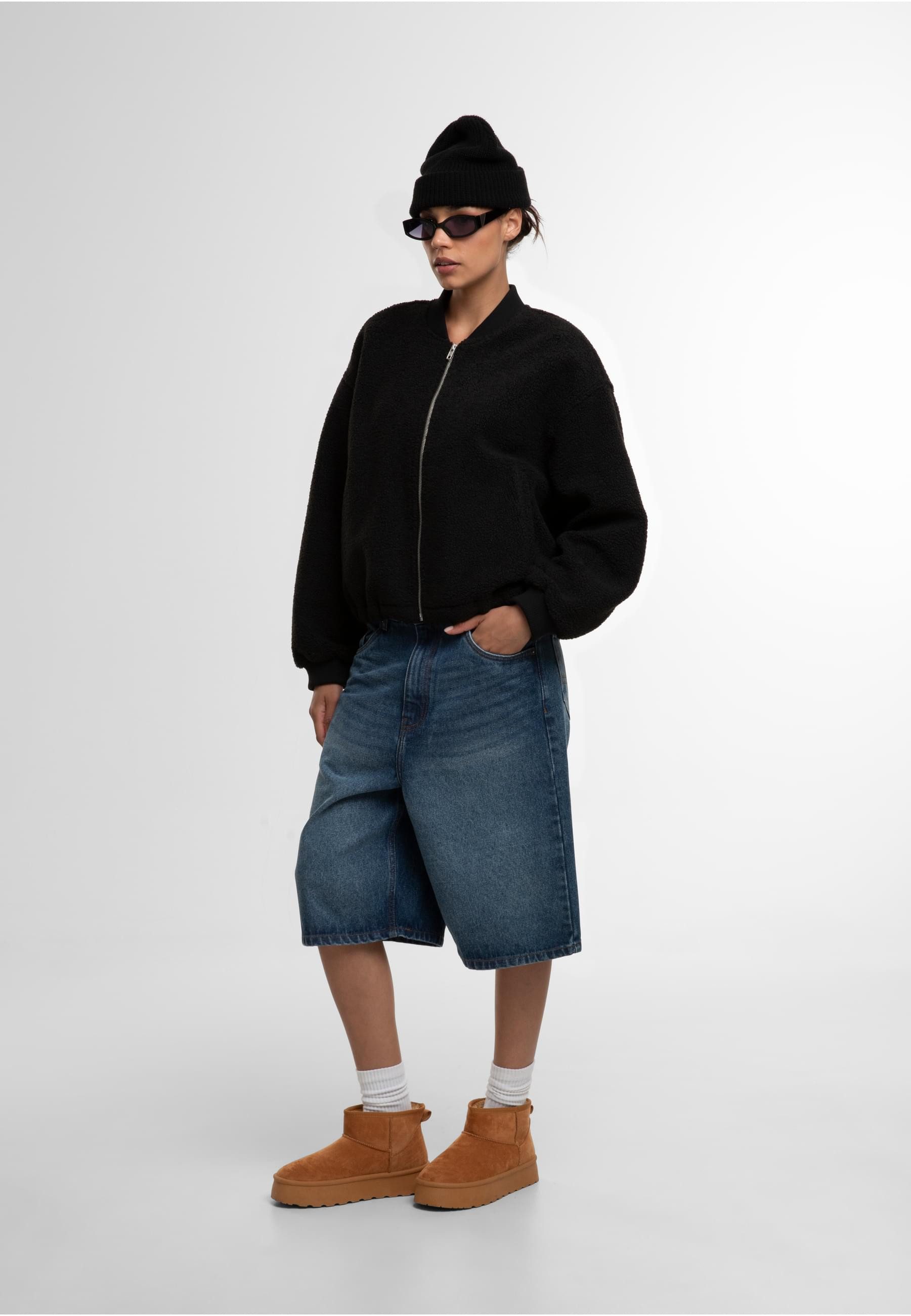 URBAN CLASSICS Bomberjacke Urban Classics Ladies Structured Bomber Jacket (1-St)