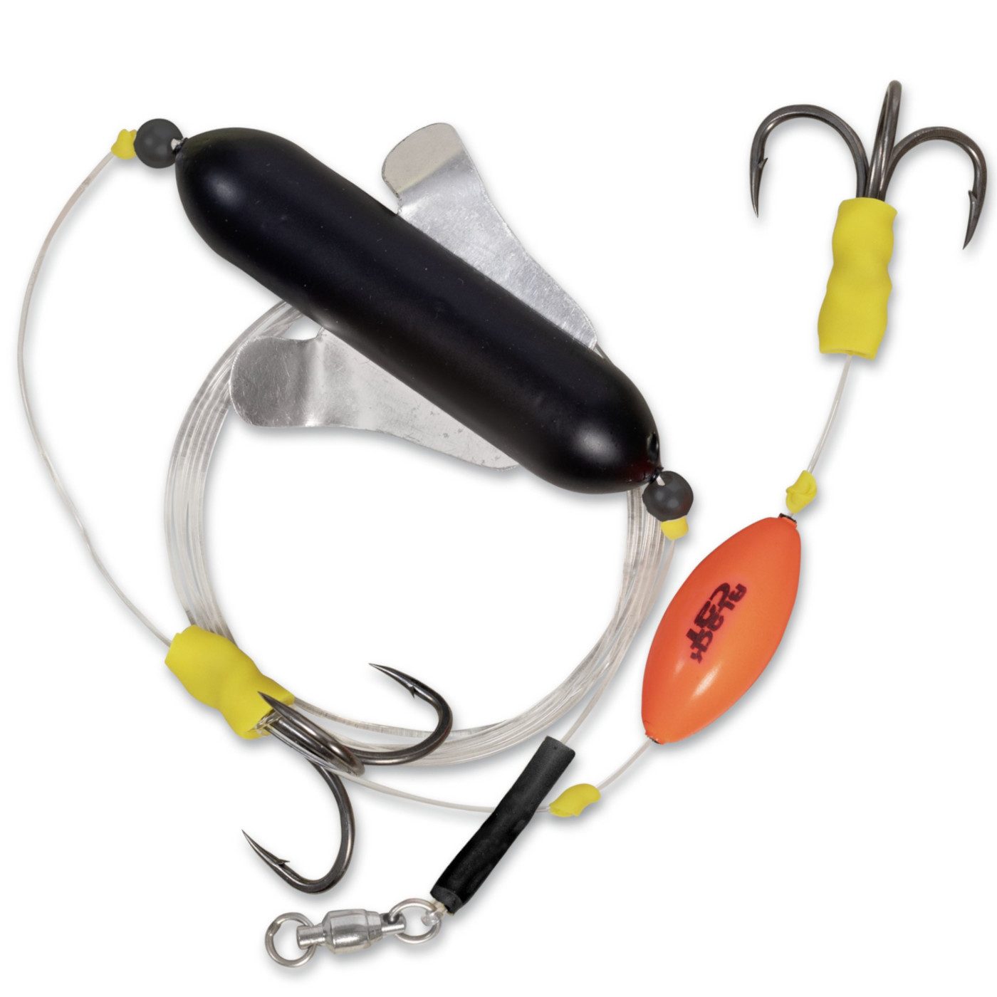 Black Cat Unterwasserpose Black Cat Worm River Rig 200cm - Welsvorfach mit Flügel U-Pose