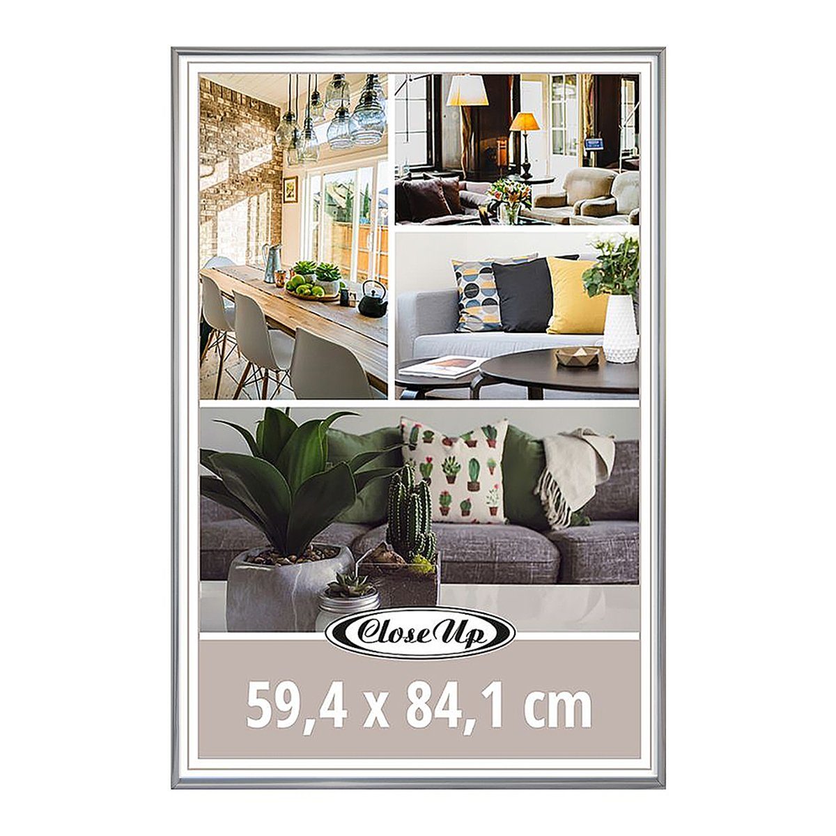 Close Up Bilderrahmen Posterrahmen 59,4 x 84,1 cm DIN A1 silber günstig online kaufen