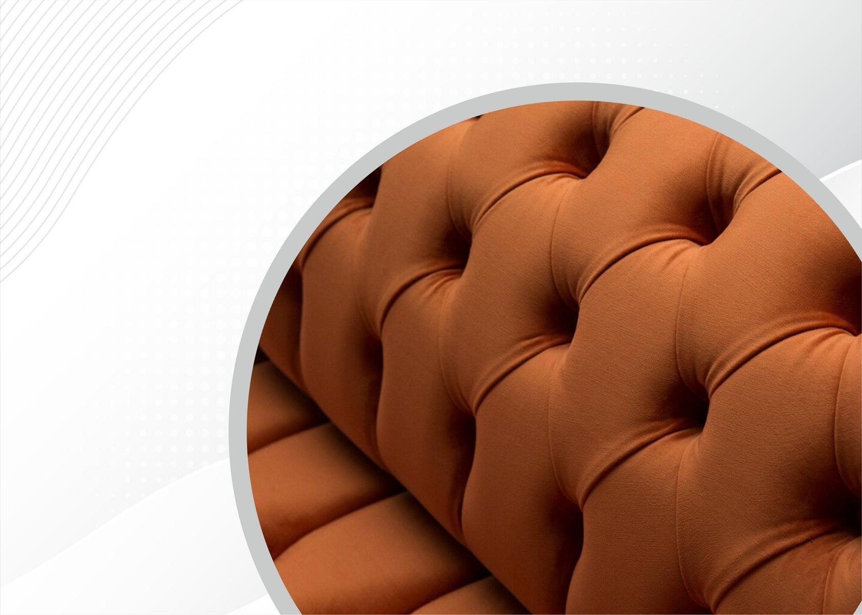 Sofa Sofa Chesterfield-Sofa, Couch cm JVmoebel Chesterfield 265 Sitzer Design 4