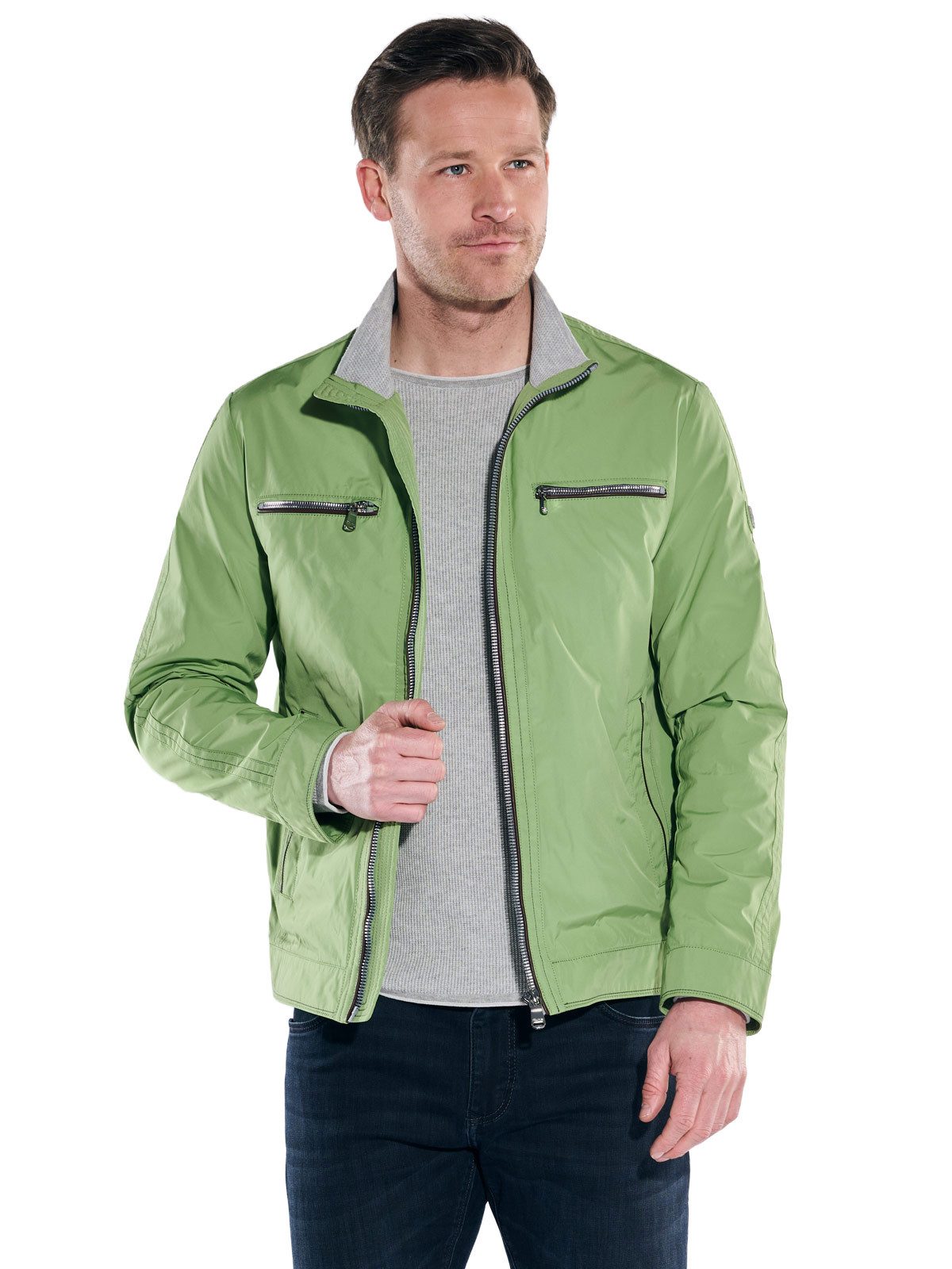 Engbers Kurzjacke Herren Jacke kurz mit Stehkragen, Gruen