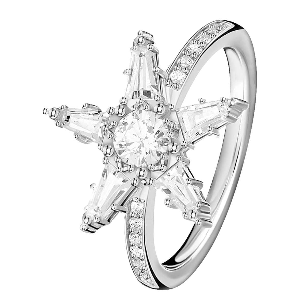 THOMAS SABO Silberring TR2271-051-14, Silber Damen-Ring Stern Groß