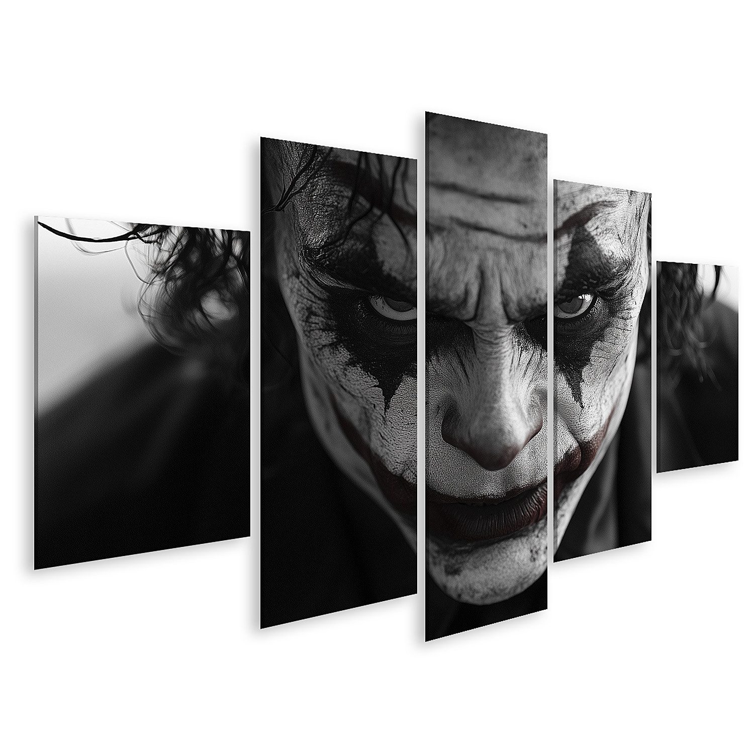 islandburner Leinwandbild Gruselige Nahaufnahme eines Mannes im Joker Kostü günstig online kaufen