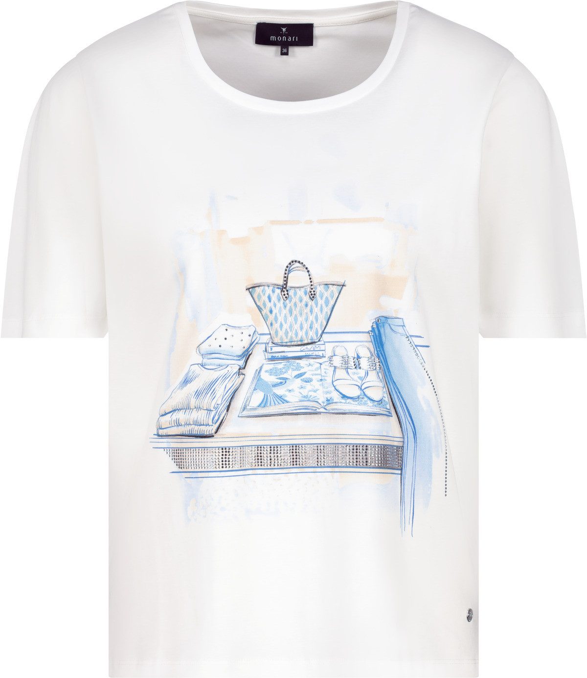 Monari Rundhalsshirt mit Frontprint