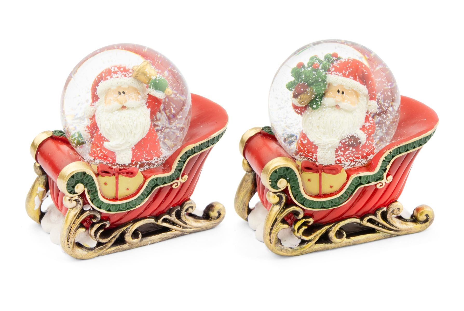 RIFFELMACHER & WEINBERGER Schneekugel Riffelmacher Schneekugel Santa im Schlitten, 7 cm