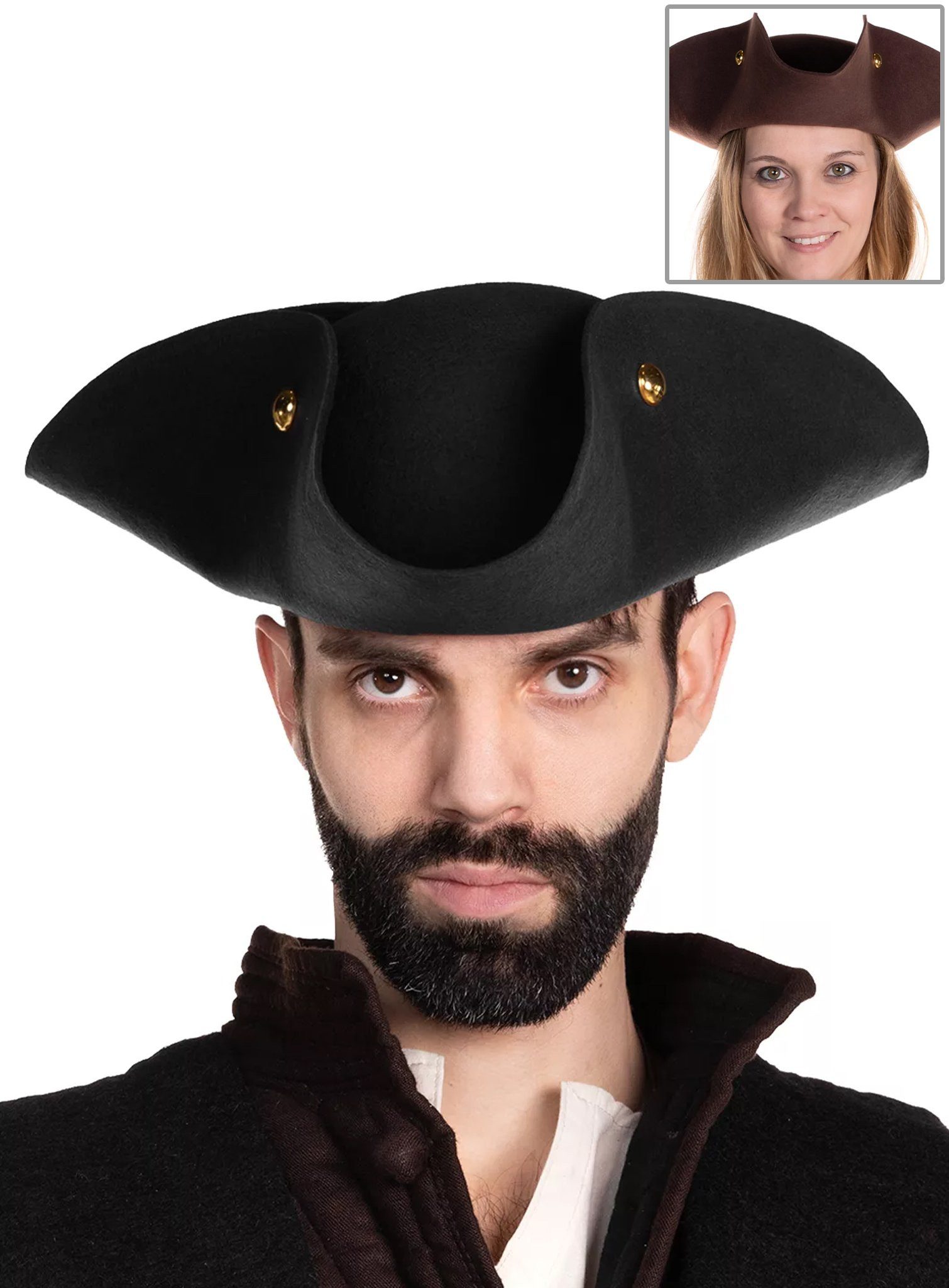 Piraten-Kostüm Piratenhut Dreispitz - Karneval Faschingskostüm
