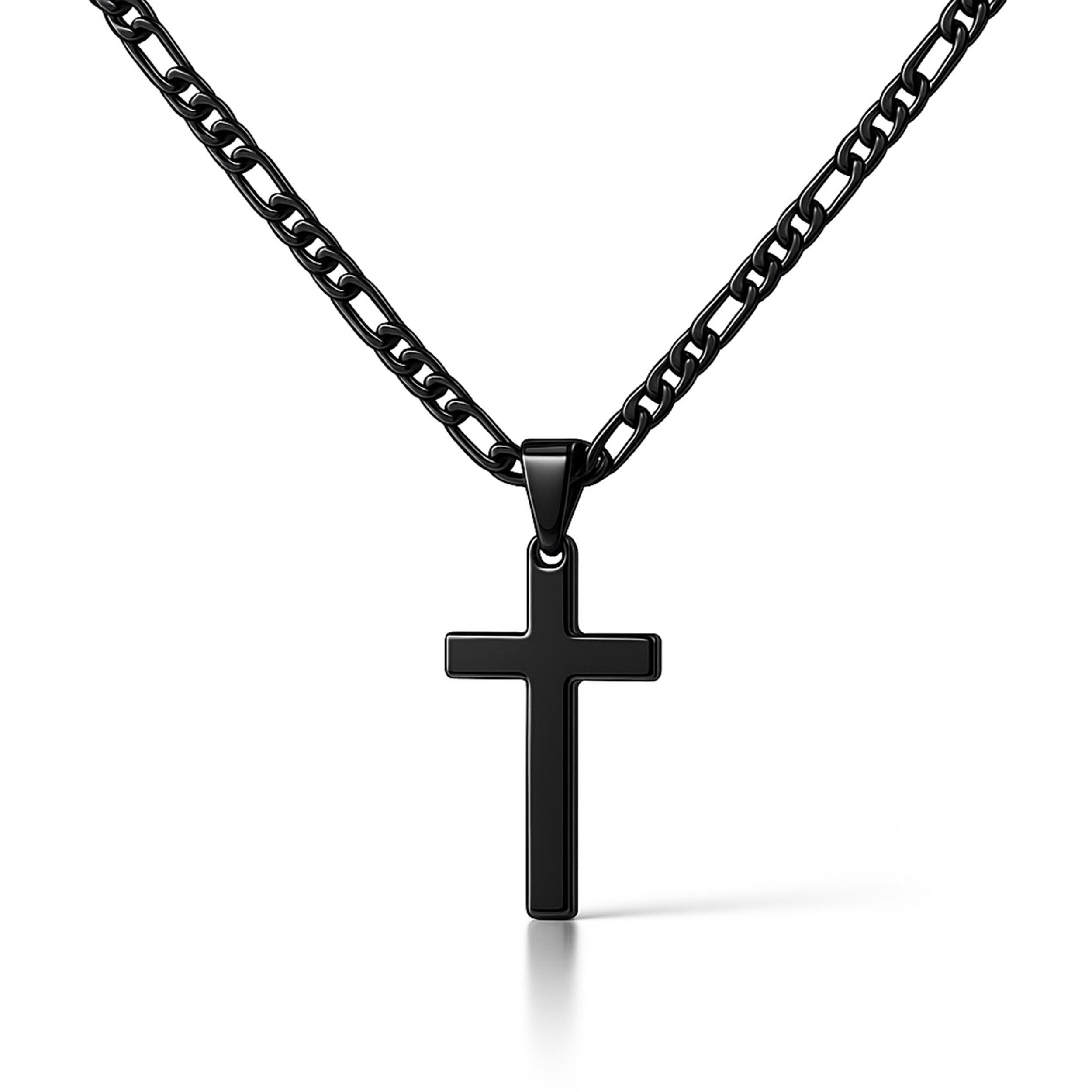 UNIQAL.de Kreuzkette UNIQAL Kreuz Halskette mit Anhänger Symbol (Edelstahl, Casual Style, Unisex, Basic, Deutsches Patent-und Markenamt), Kreuzanhänger