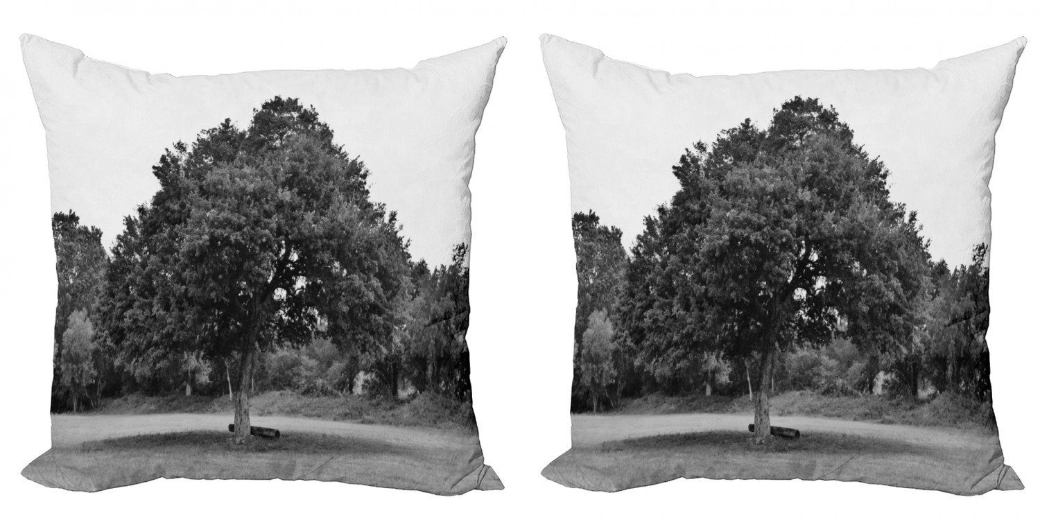 Kissenbezüge Modern Accent Doppelseitiger Digitaldruck, Abakuhaus (2 Stück), Nature Scene Belaubt Big Baum-Weinlese | Kissenbezüge