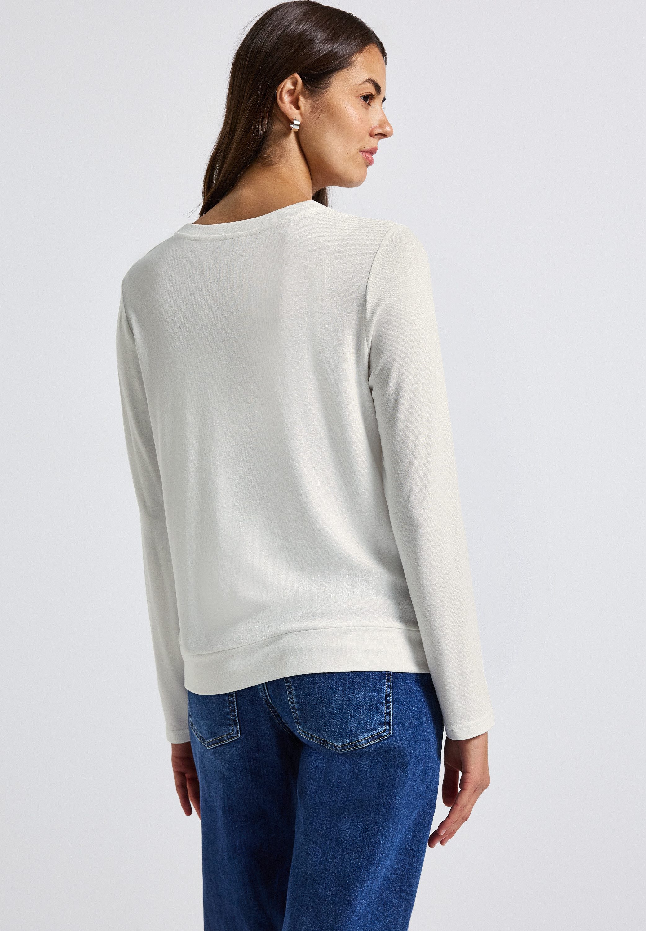 STREET ONE Langarmshirt mit V-Ausschnitt günstig online kaufen