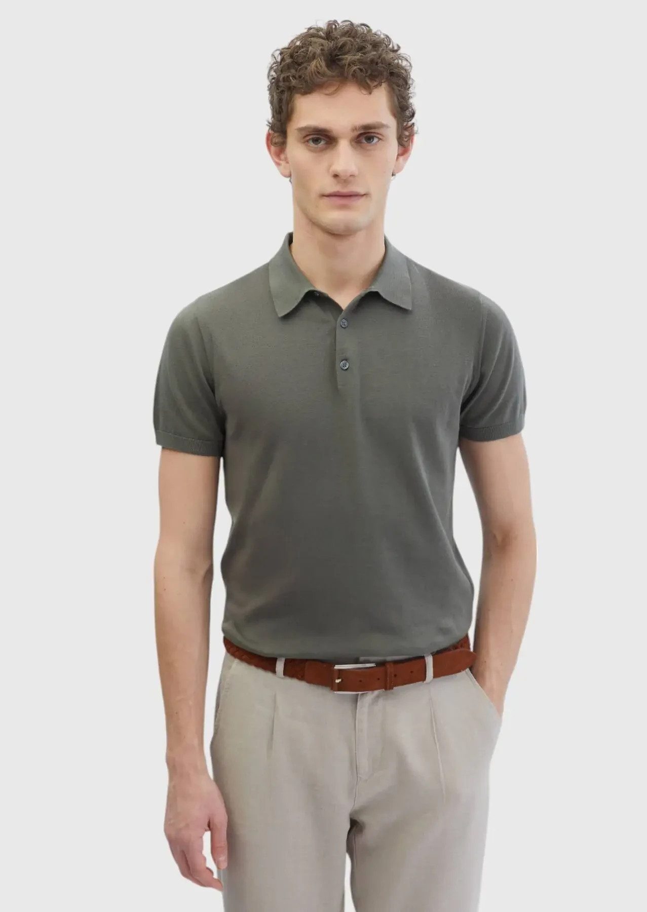 RAMSEY Longpullover Khaki Strickwaren