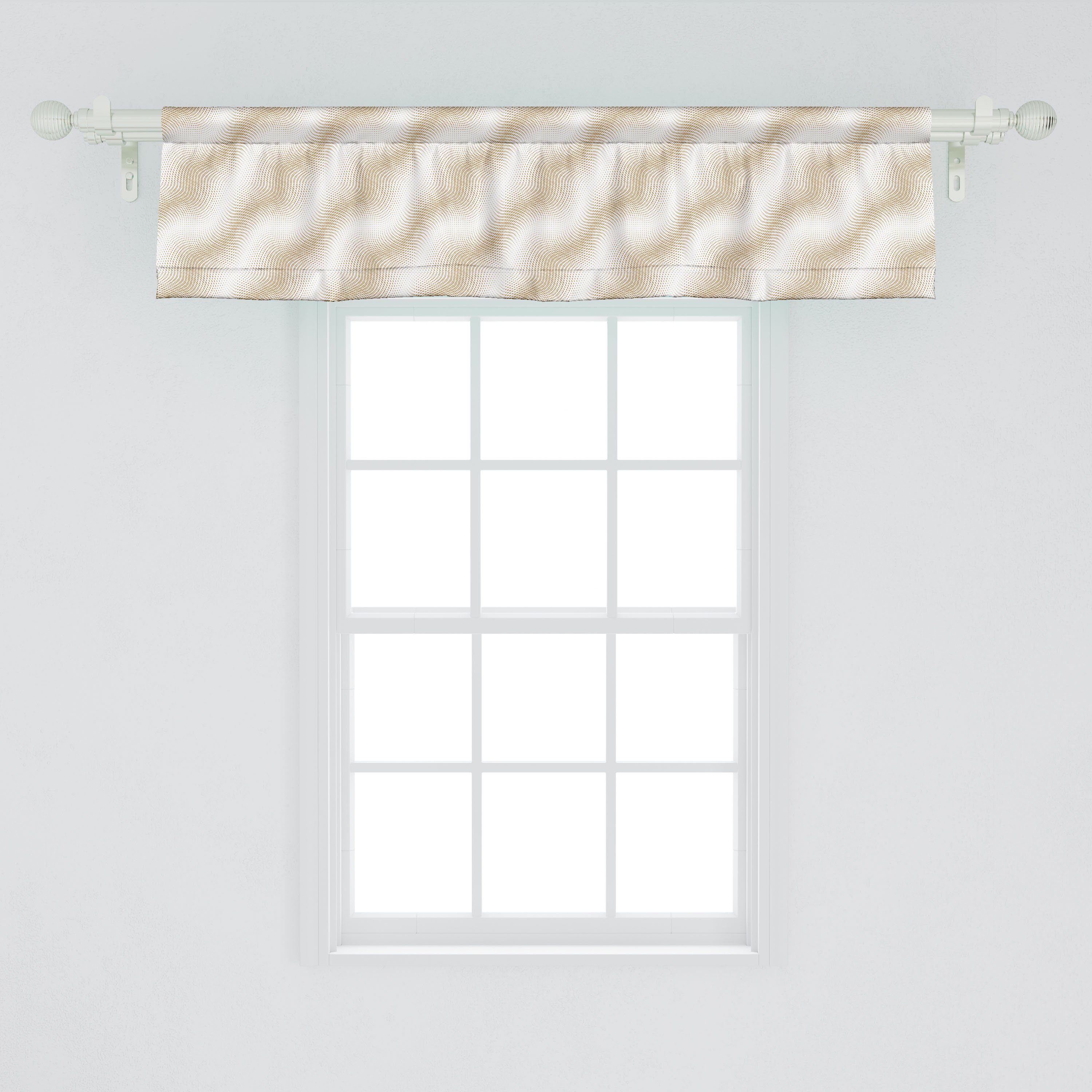Scheibengardine Vorhang Volant für Abstrakt Küche mit Dekor Stangentasche, Halbton-Stil inspiriert Schlafzimmer Abakuhaus, Microfaser