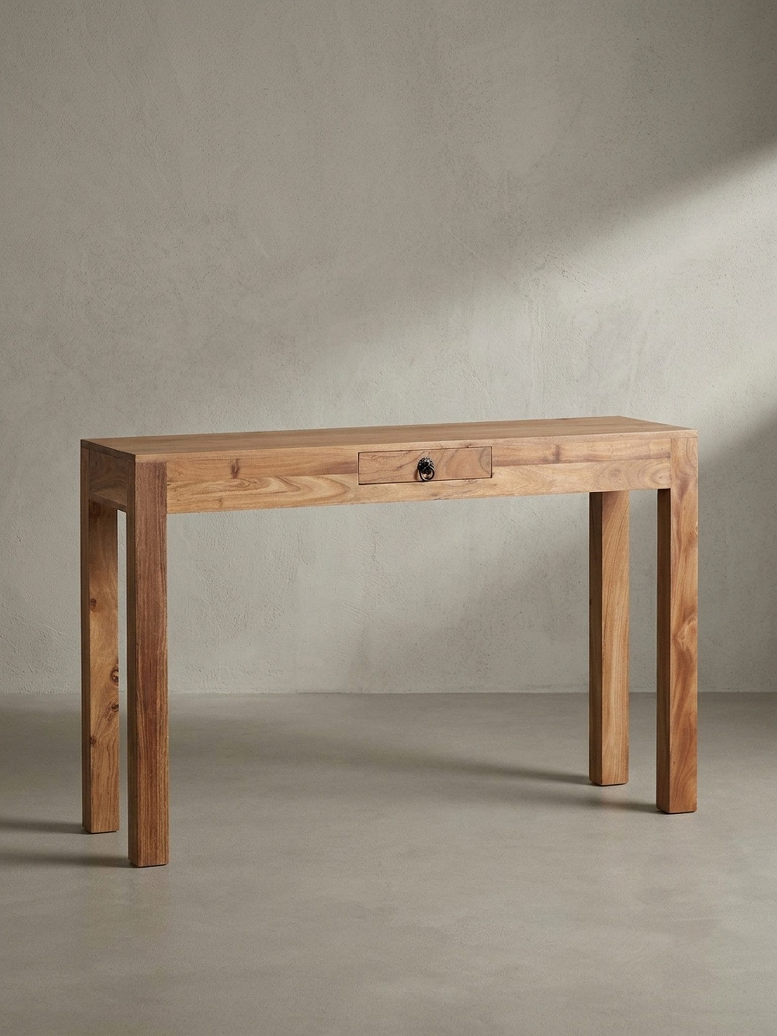 KADIMA DESIGN Konsolentisch Handgefertigter Landhausstil mit Schublade, vielseitig einsetzbar
